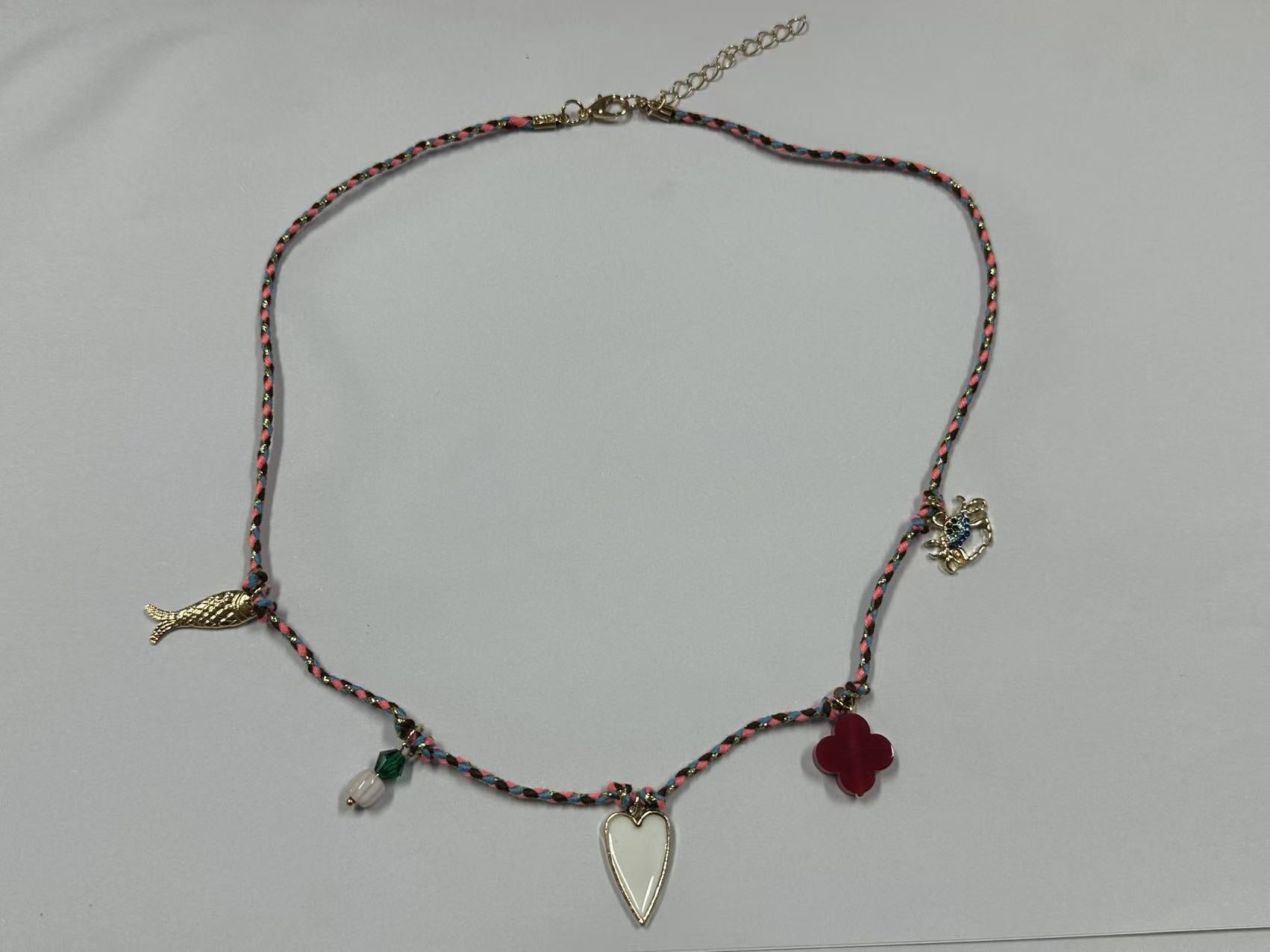 Bohemian Heart Shape Pendant Necklace For Women, Electroplated Alloy Pendant, Stylish And Unique