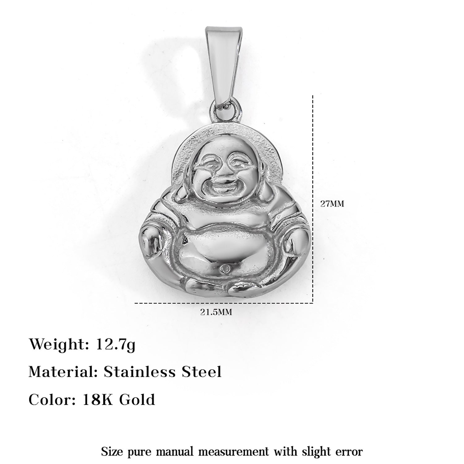 1 Piece 304 Stainless Steel Real Gold Plated Solid Color Pendant DIY Jewelry Accessories