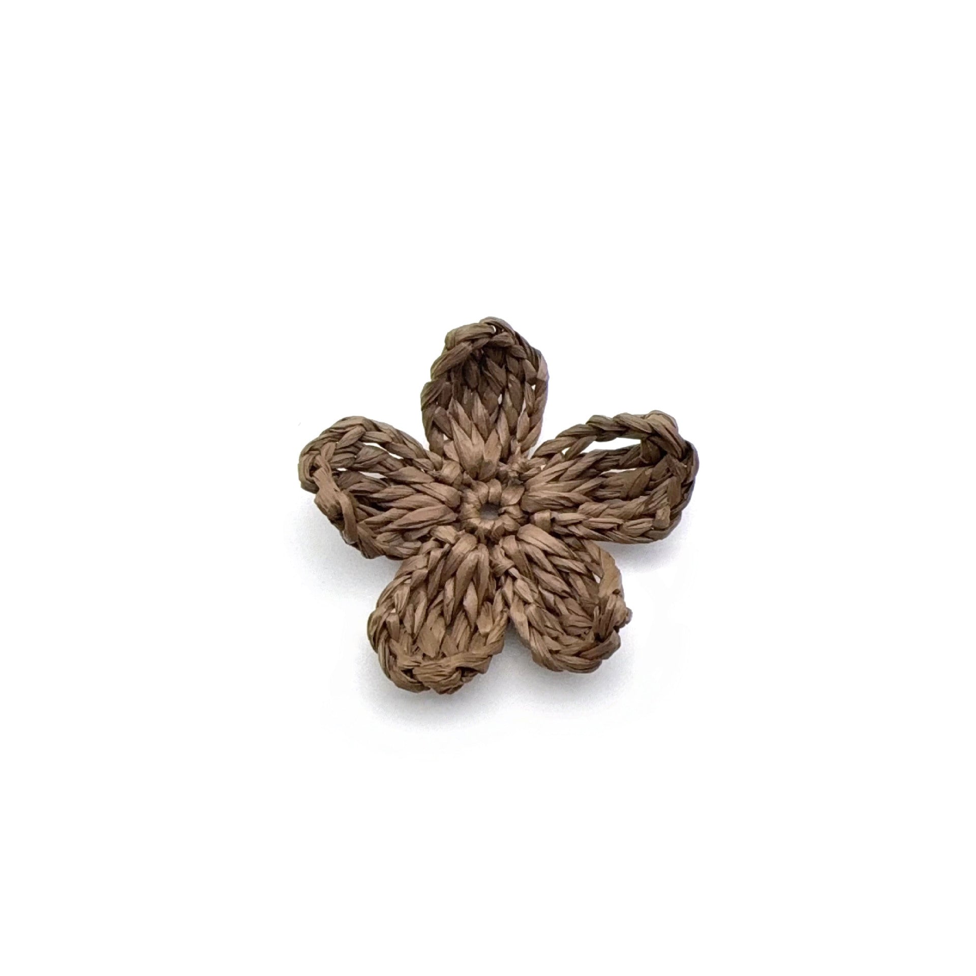 Original Design Knitted Raffia Flowers Jewelry Accessories In Rose Red