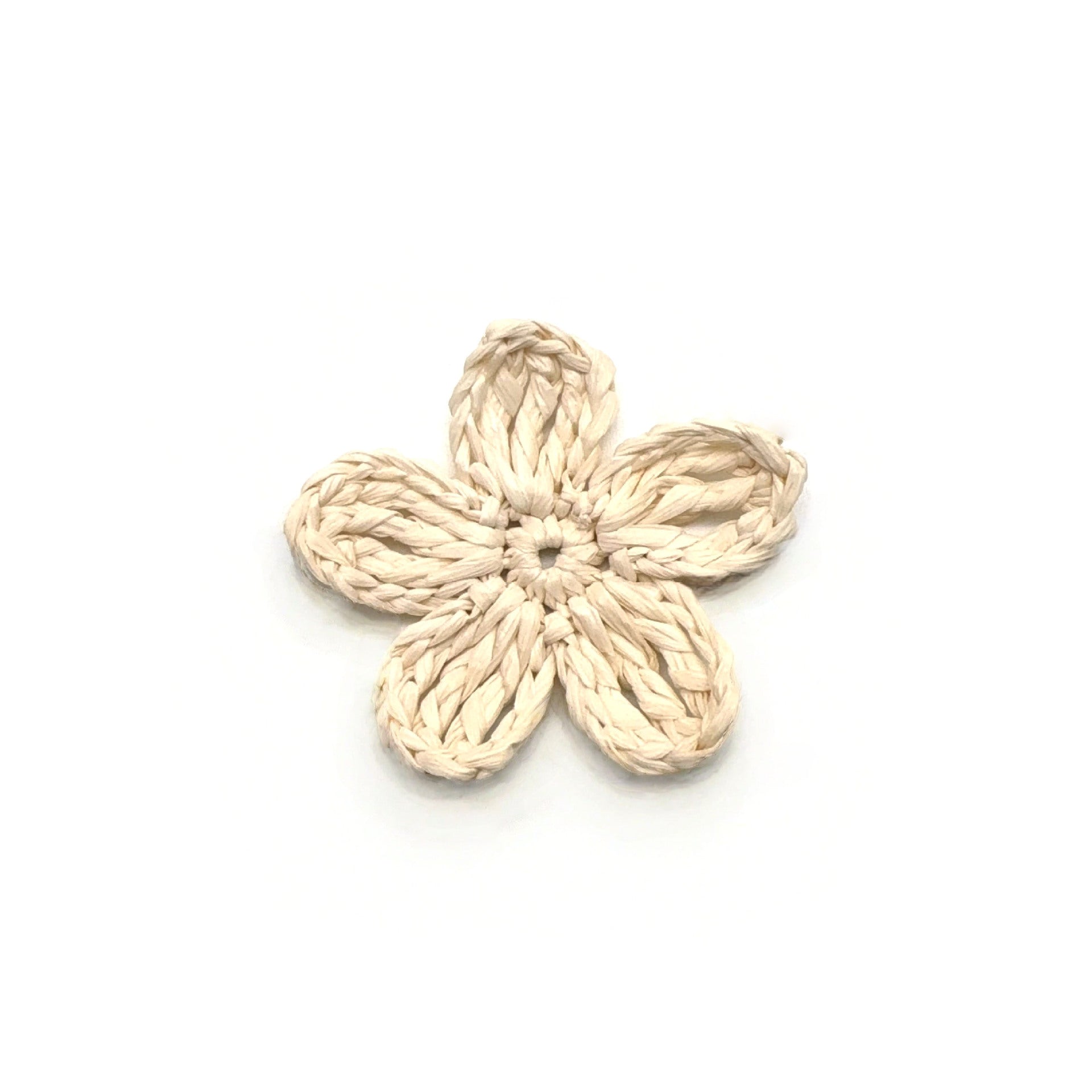 Original Design Knitted Raffia Flowers Jewelry Accessories In Rose Red