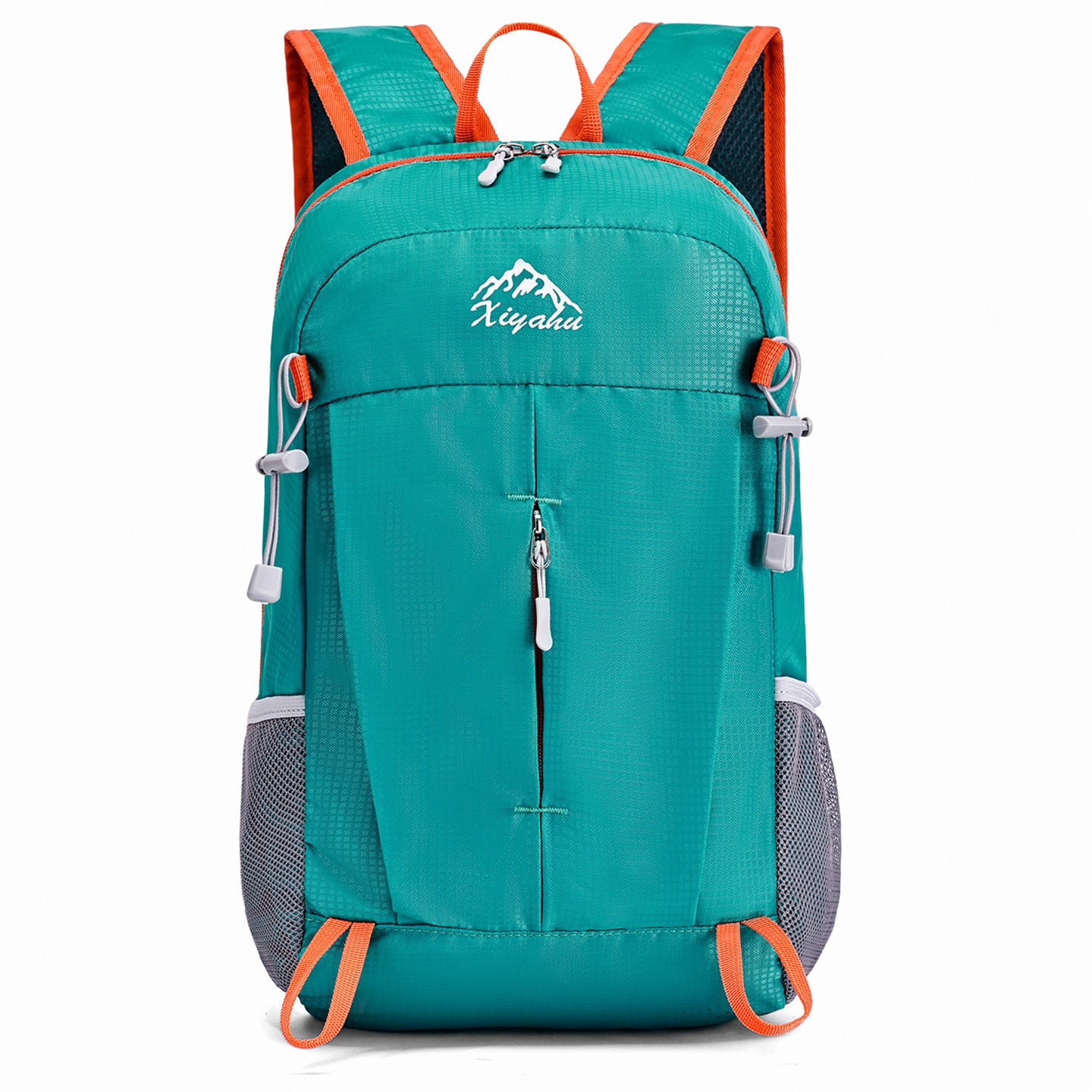 Solid Color Hiking Backpack In Water Repellent Nylon, Unisex Design For Spring Outdoor Activities