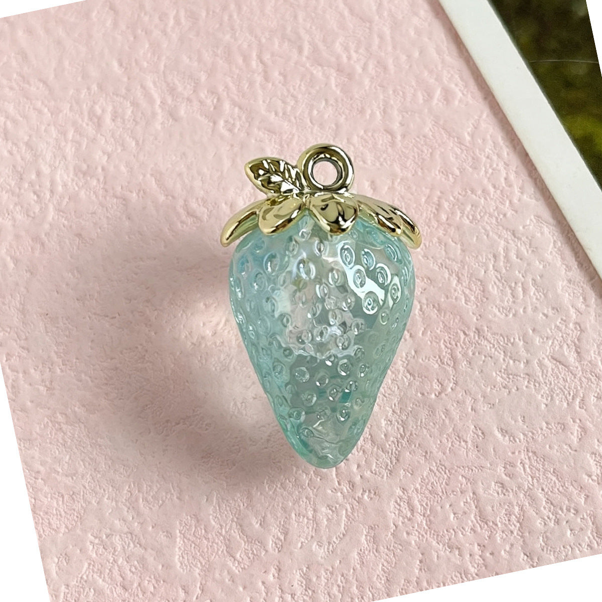 Luminous Resin Strawberry Jewelry Accessories In Pastoral Style With Eye-Catching Glow