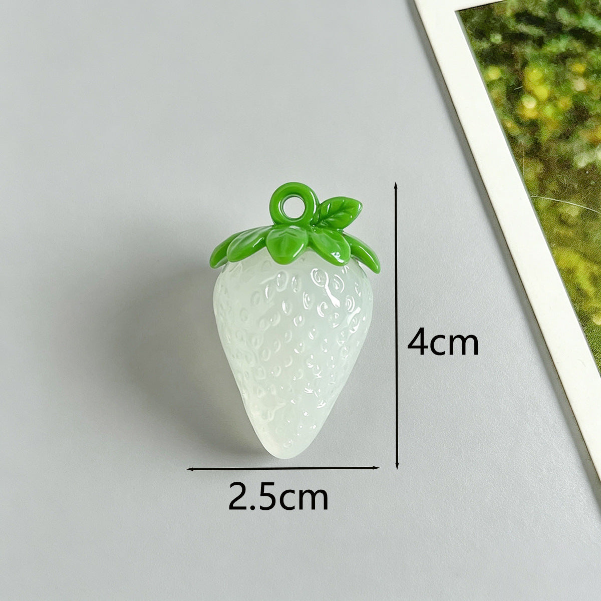 Luminous Resin Strawberry Jewelry Accessories In Pastoral Style With Eye-Catching Glow