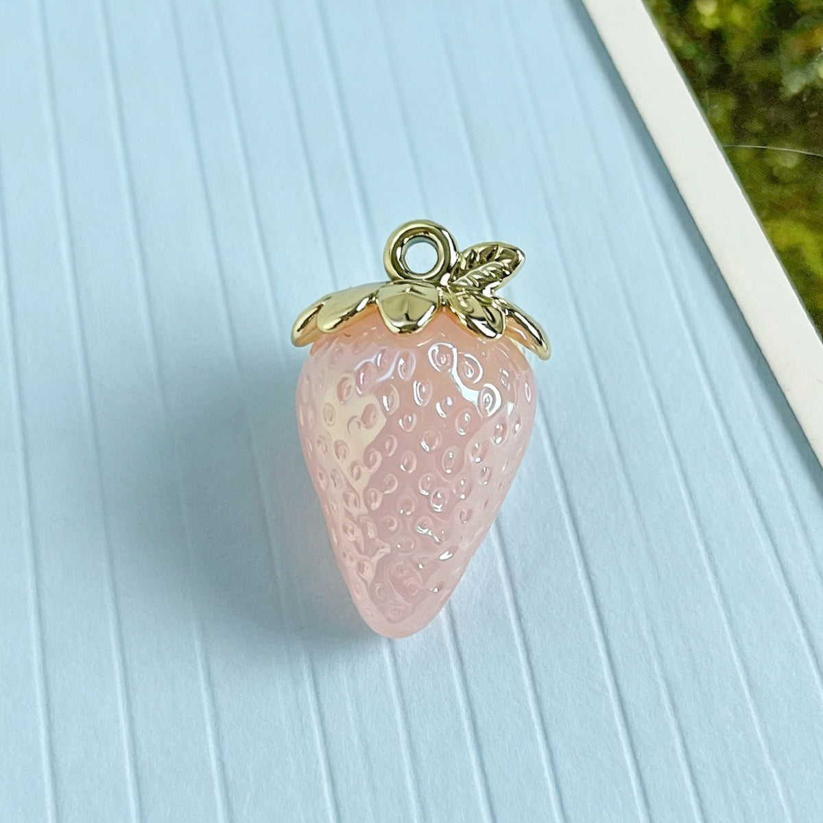 Luminous Resin Strawberry Jewelry Accessories In Pastoral Style With Eye-Catching Glow