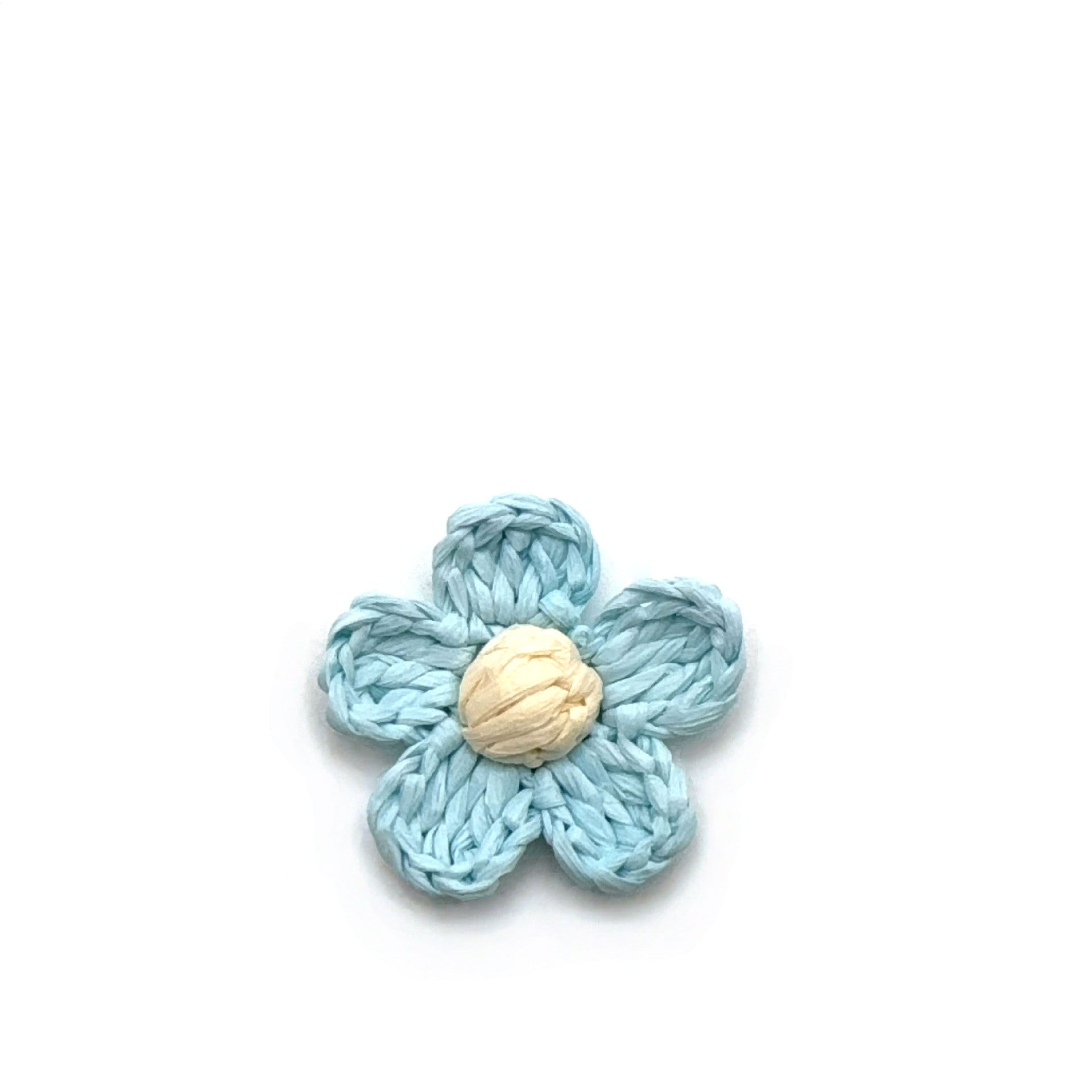 Knitted Raffia Flowers Jewelry Accessories In Blue Featuring Pastoral Style