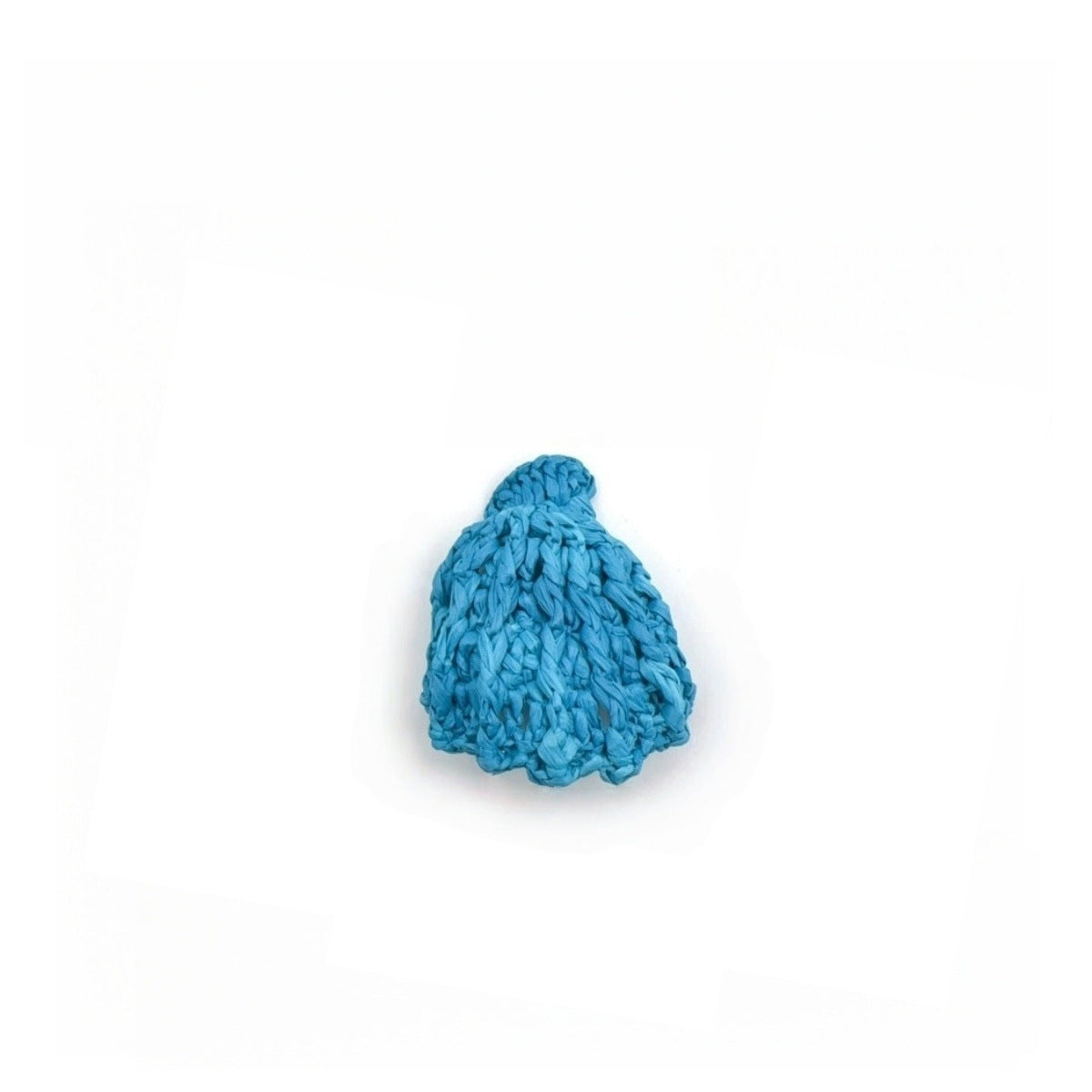 Knitted Raffia Shell Pattern Jewelry Accessory In Dark Blue, Perfect For Vacation Style