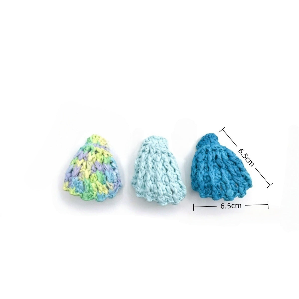 Knitted Raffia Shell Pattern Jewelry Accessory In Dark Blue, Perfect For Vacation Style