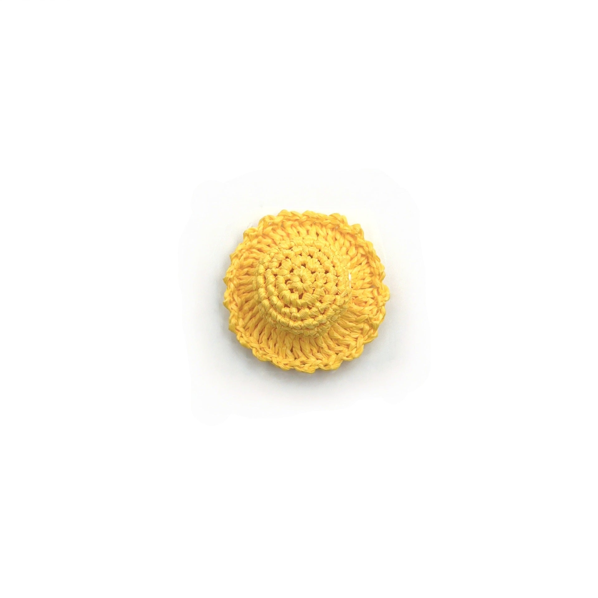 Knitting Jewelry Accessories Made With Raffia In Yellow Color