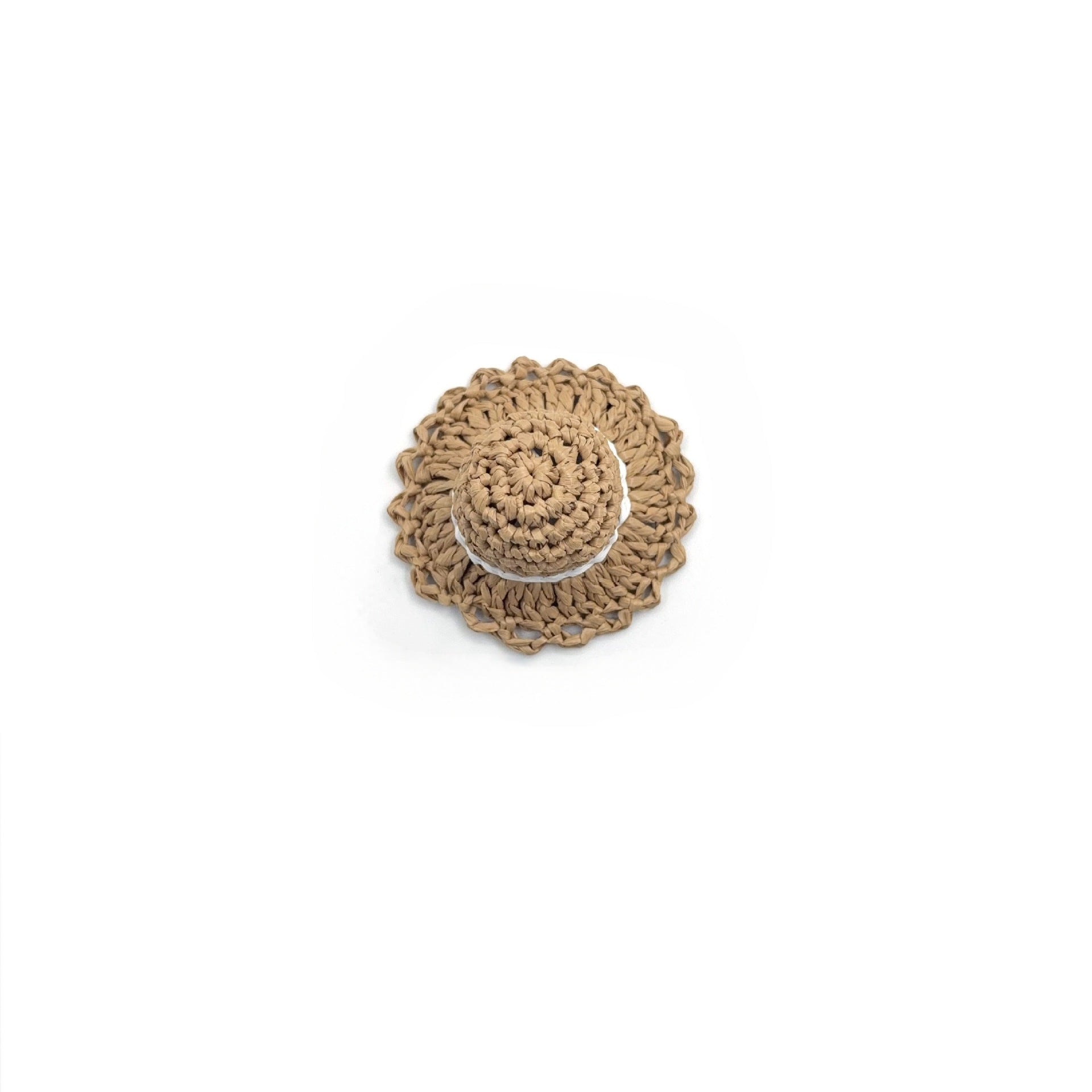 Knitting Jewelry Accessories Made With Raffia In Yellow Color