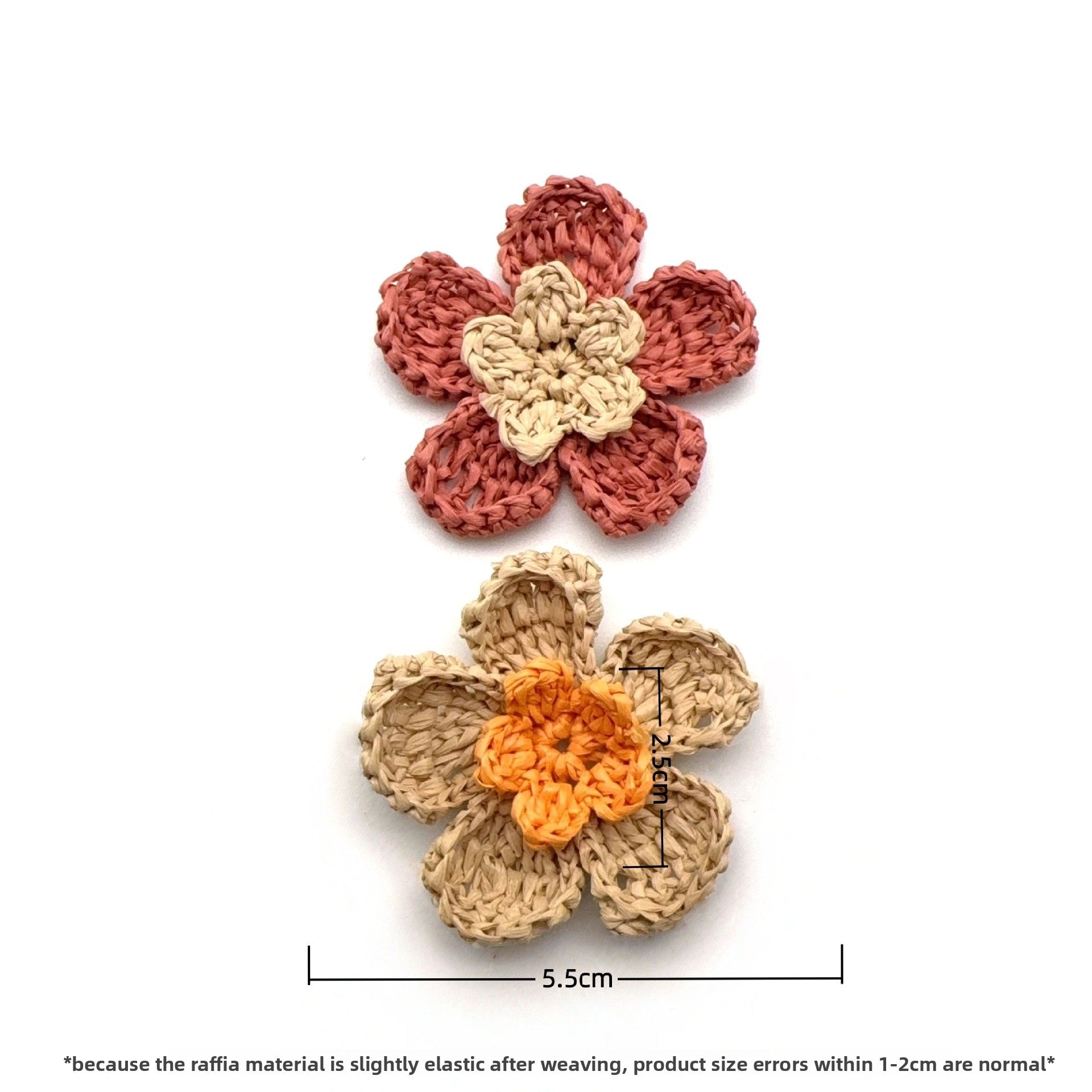 Original Design Flowers Patch Made Of Raffia, Perfect For Jewelry Accessories
