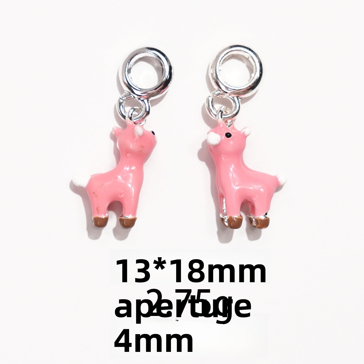 Alpaca Pendant In Alloy With Enamel Craftsmanship, 1 PCS Package, Cartoon Style Jewelry Accessory