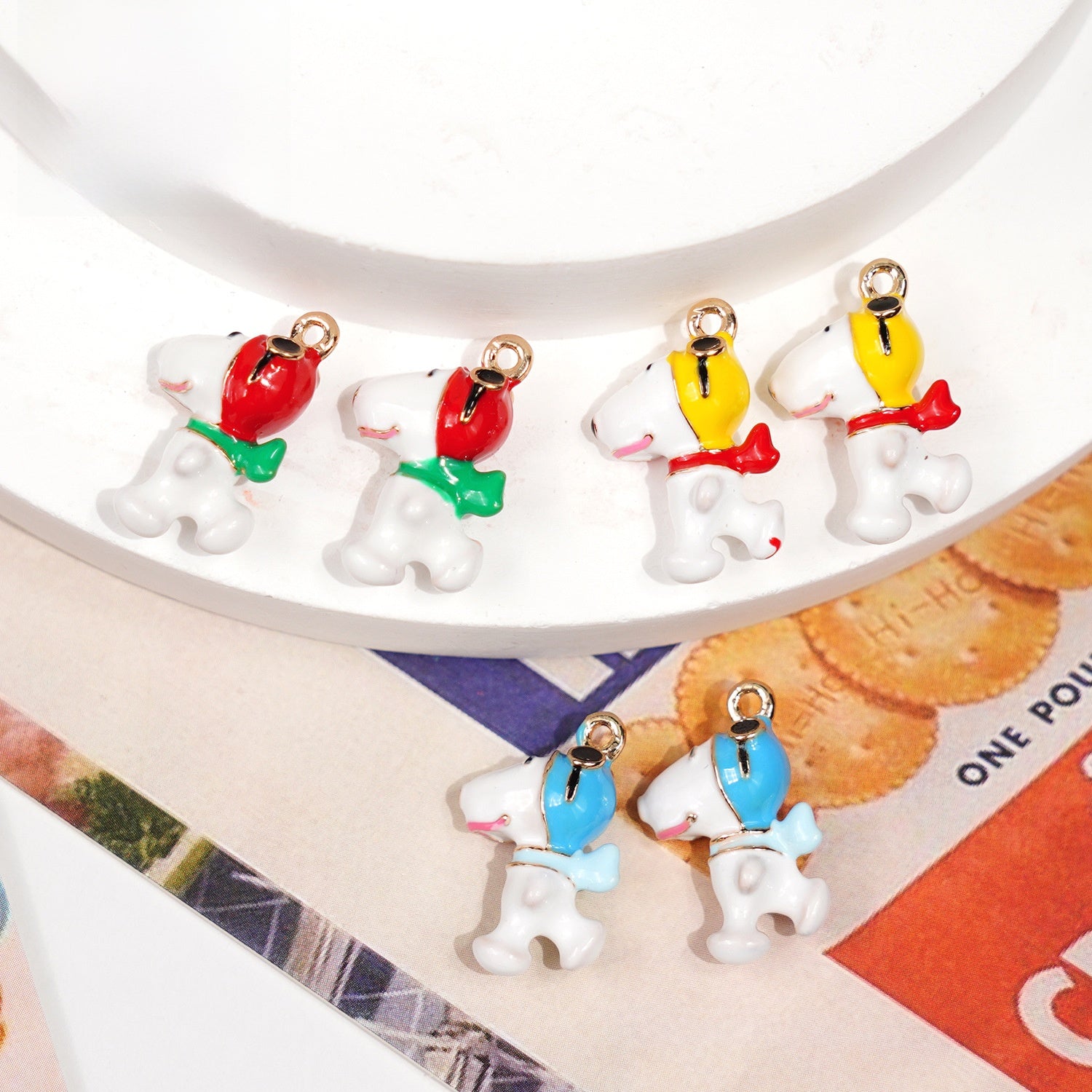 Cartoon Character Alloy Pendant With Enamel Craft In Yellow, Cartoon Style Jewelry Accessories