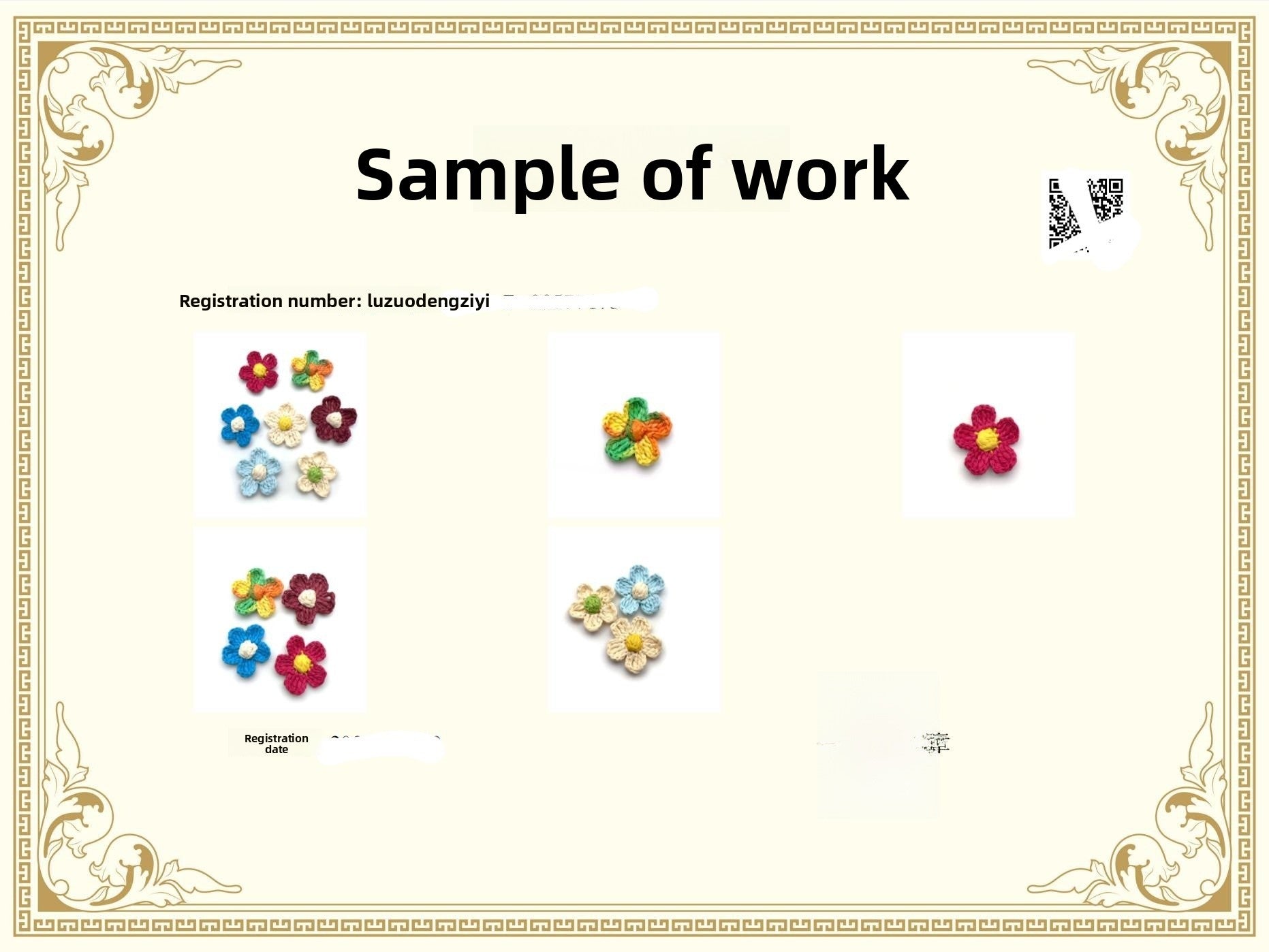 Knitted Raffia Flowers Jewelry Accessories In Blue Featuring Pastoral Style