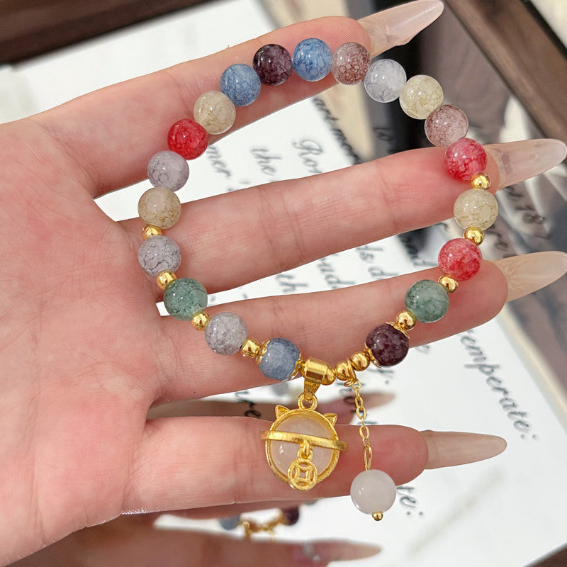 Sweet Animal Beaded Bracelet In Colorful Glass, Unisex Style Perfect For Everyday Wear