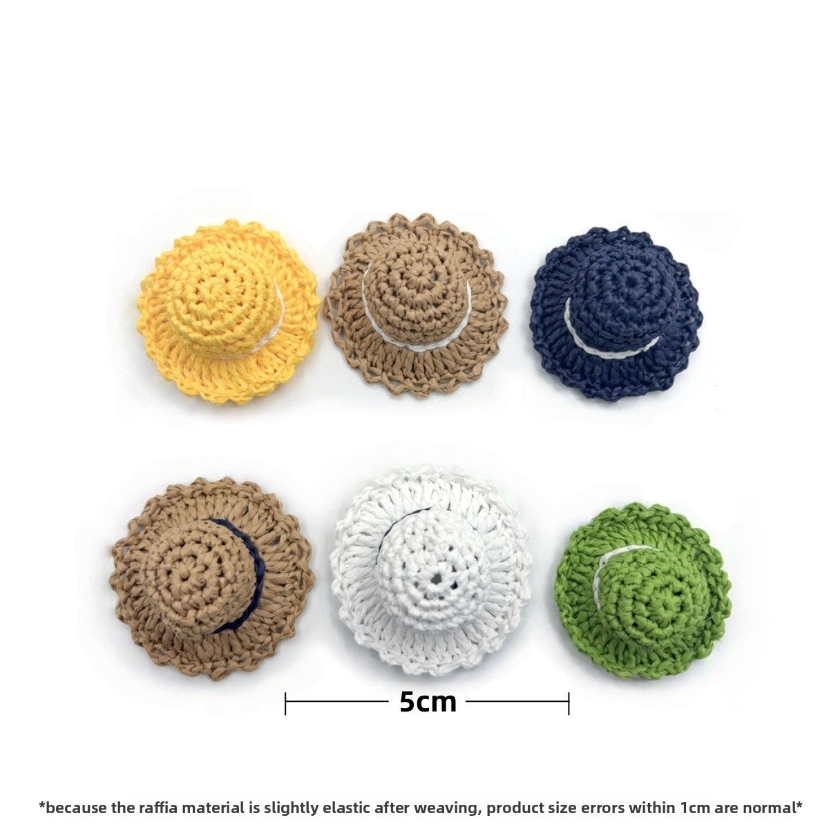 Knitting Jewelry Accessories Made With Raffia In Yellow Color