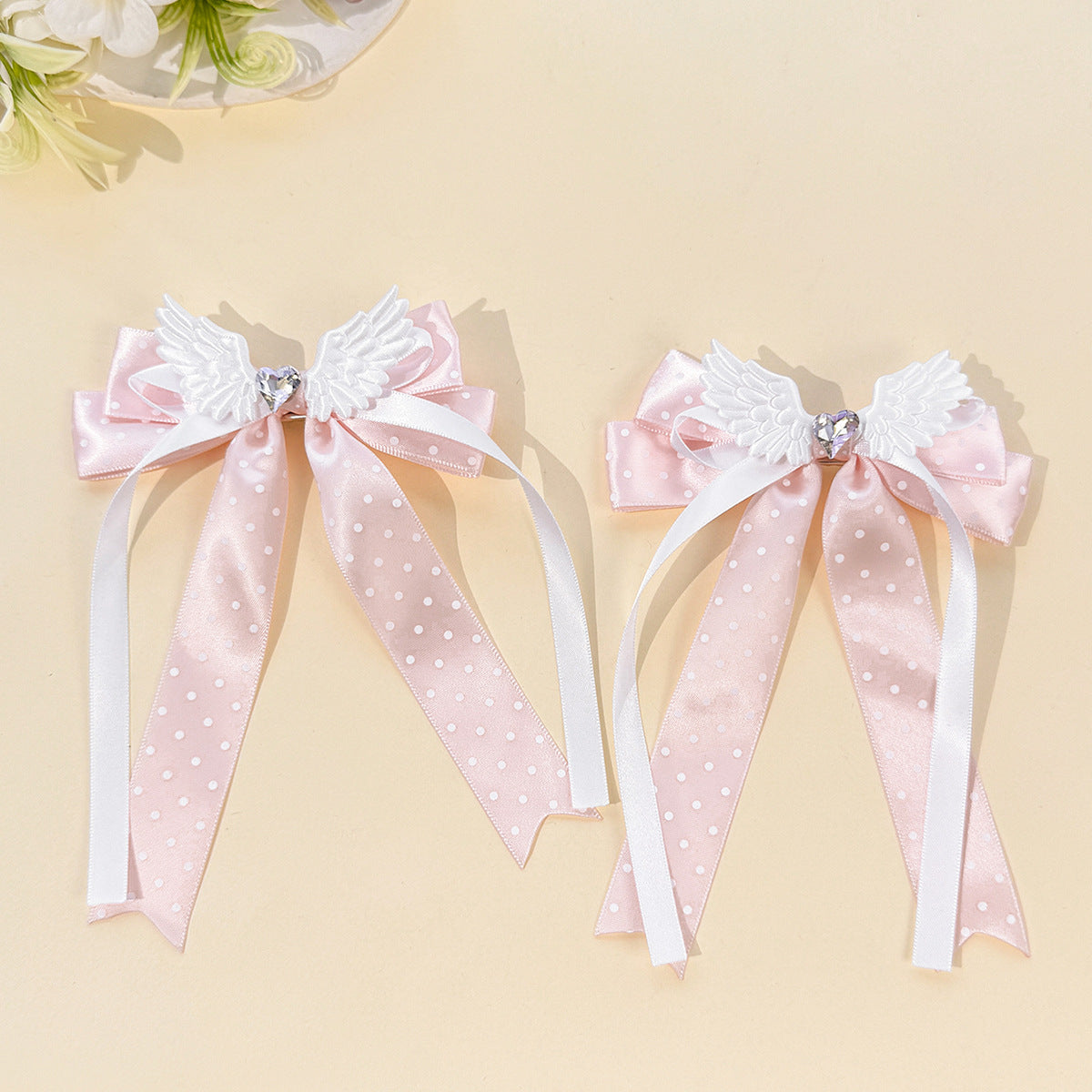 Lolita Angel Wings Hairpin For Women In Natural Pink, 1 Pair, Perfect For Summer