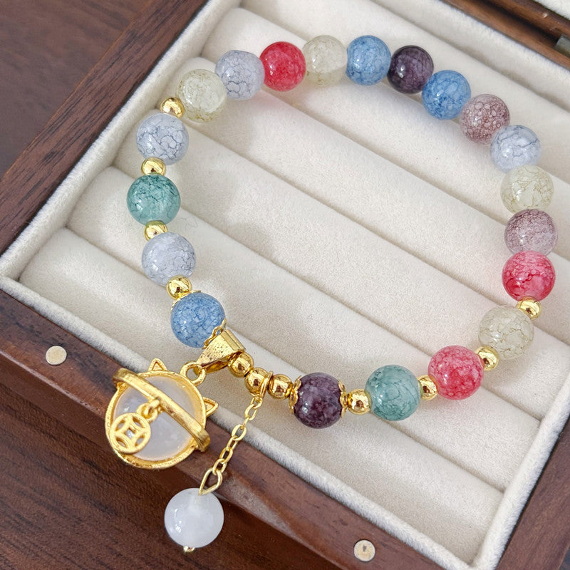 Sweet Animal Beaded Bracelet In Colorful Glass, Unisex Style Perfect For Everyday Wear