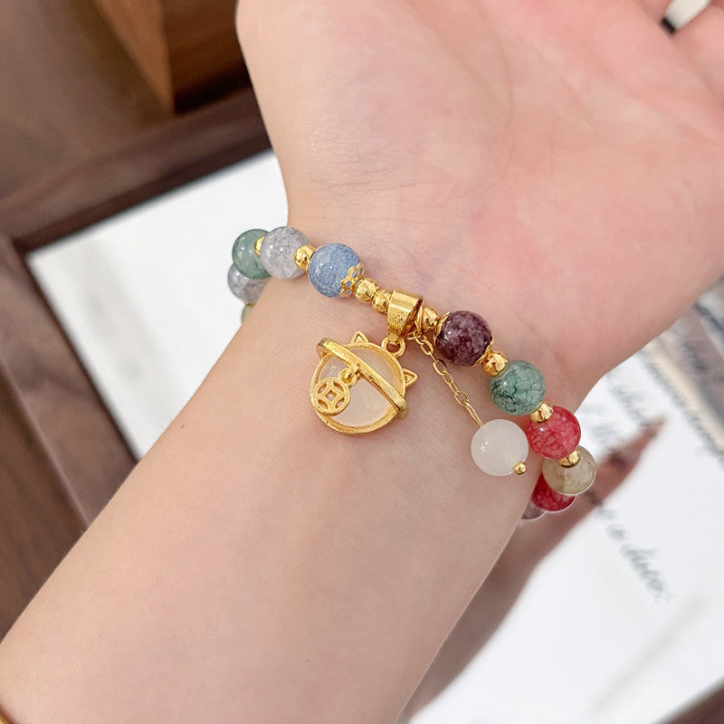 Sweet Animal Beaded Bracelet In Colorful Glass, Unisex Style Perfect For Everyday Wear