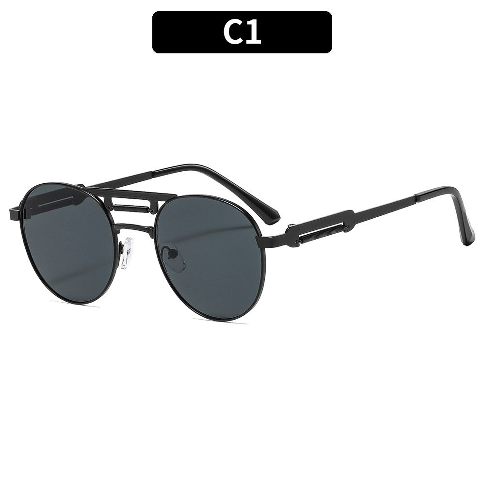 Men's Square Full Frame Sunglasses With PC Lens Material In Dyed Black, Perfect For Summer