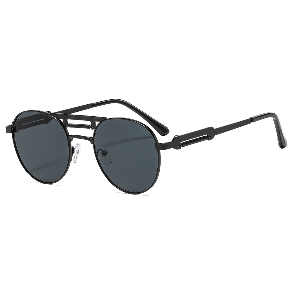 Men's Square Full Frame Sunglasses With PC Lens Material In Dyed Black, Perfect For Summer