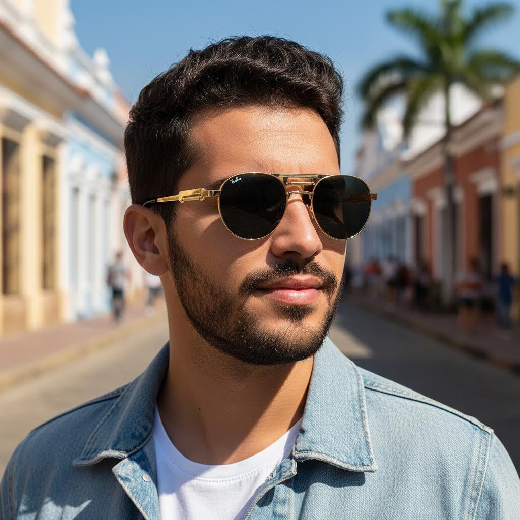 Men's Square Full Frame Sunglasses With PC Lens Material In Dyed Black, Perfect For Summer