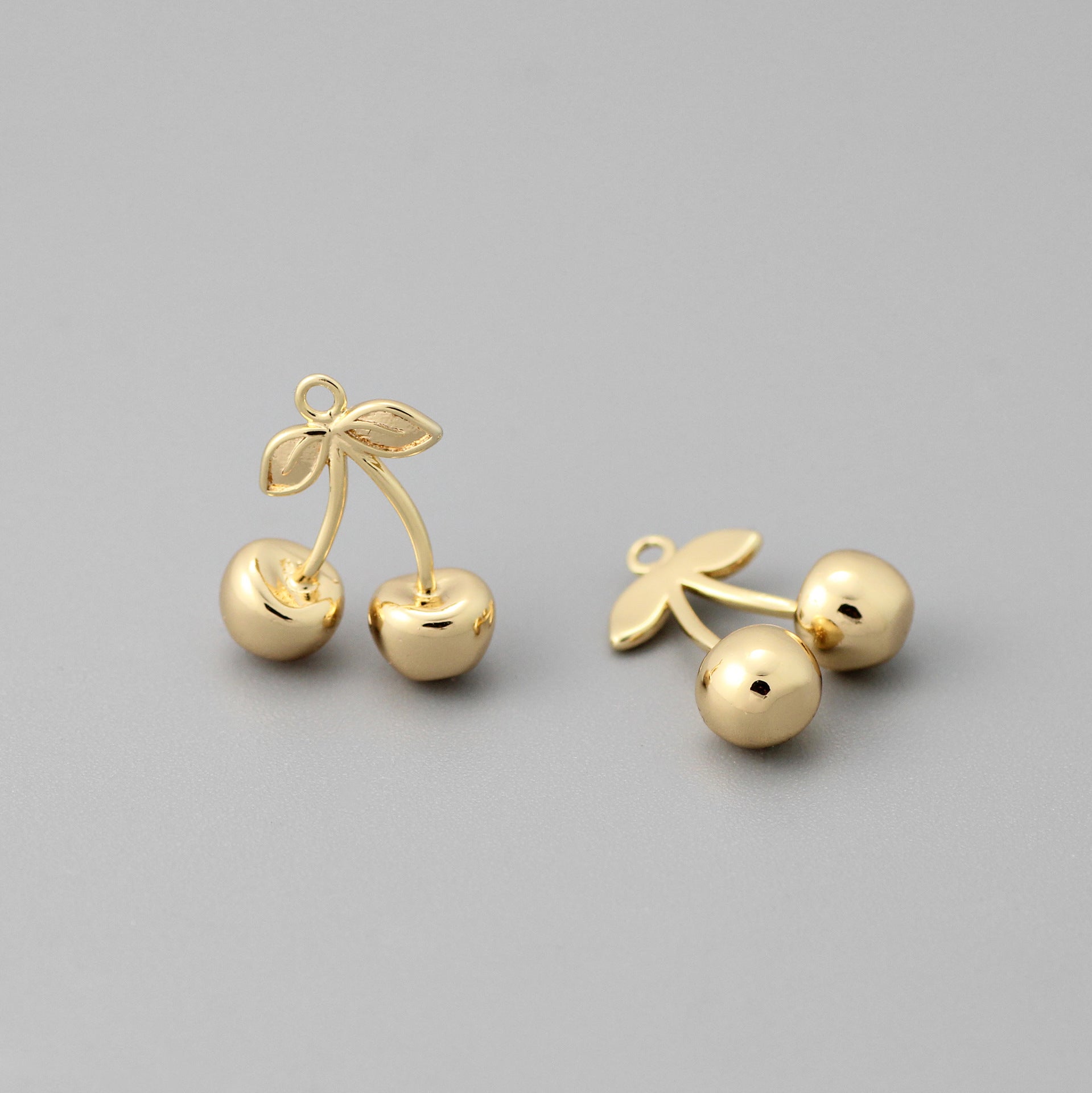 Cherry Pendant In Copper With Real Gold Plated Electroplated Finish, Jewelry Accessories In Gold