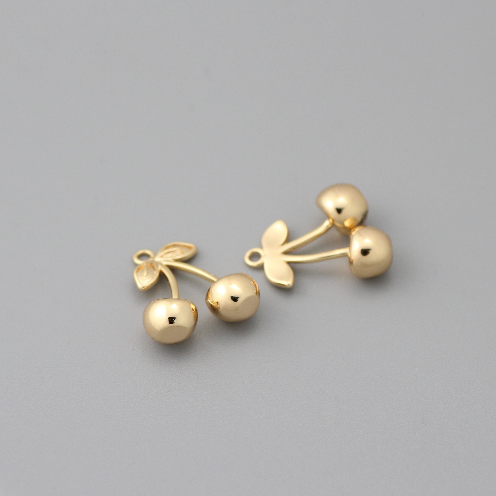 Cherry Pendant In Copper With Real Gold Plated Electroplated Finish, Jewelry Accessories In Gold