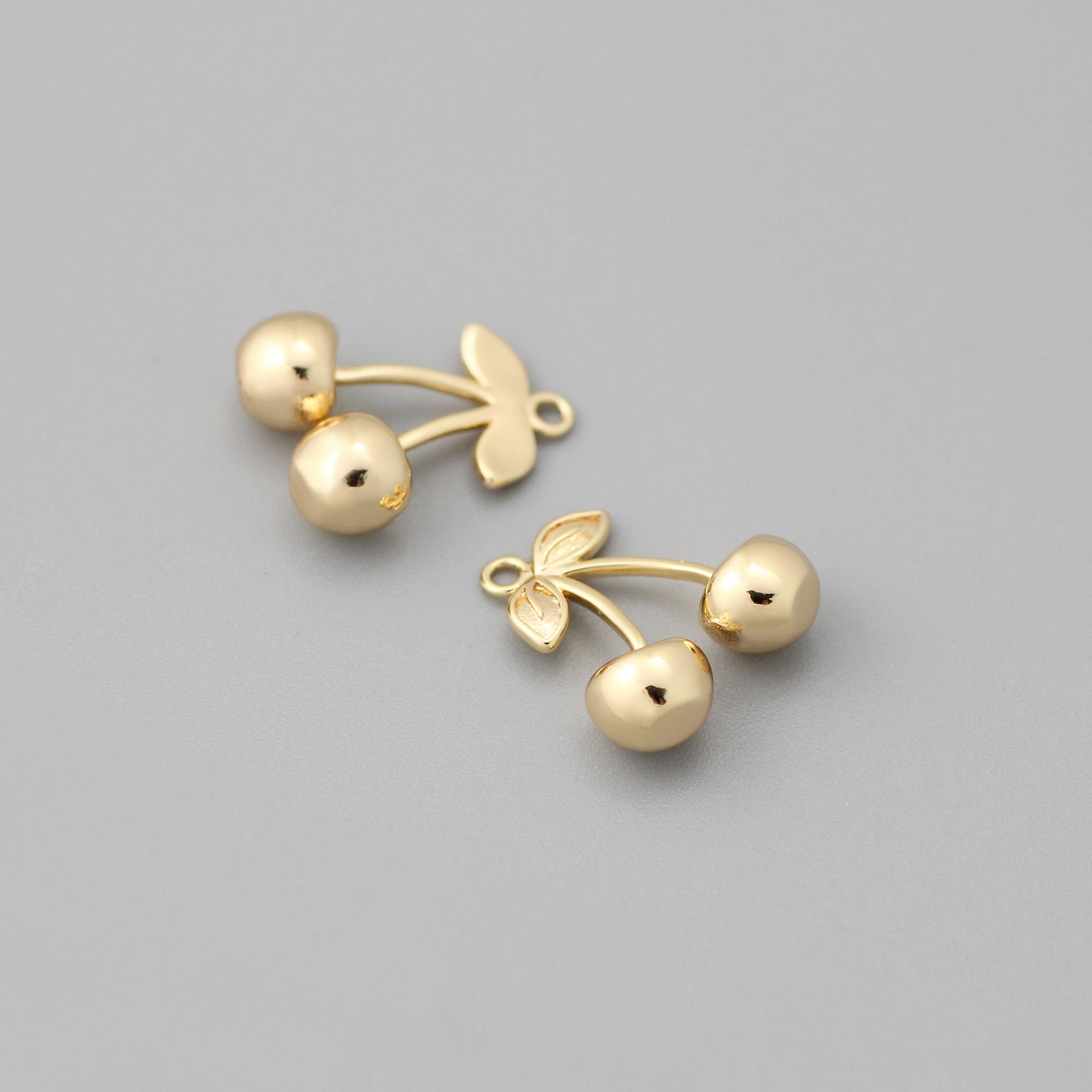 Cherry Pendant In Copper With Real Gold Plated Electroplated Finish, Jewelry Accessories In Gold