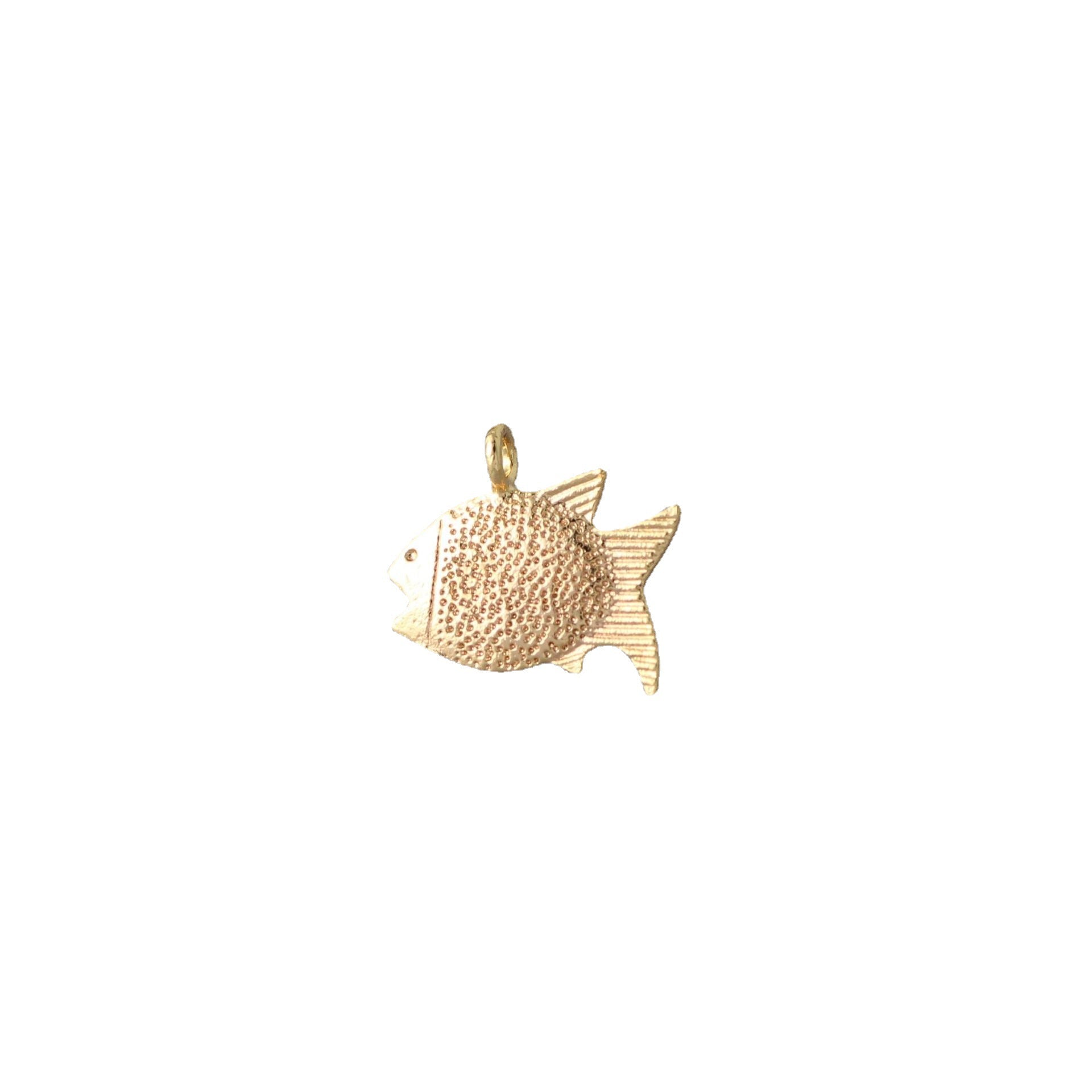 Cute Fish Pendant In Copper With 18K Real Gold Plated Electroplated Finish Jewelry Accessories