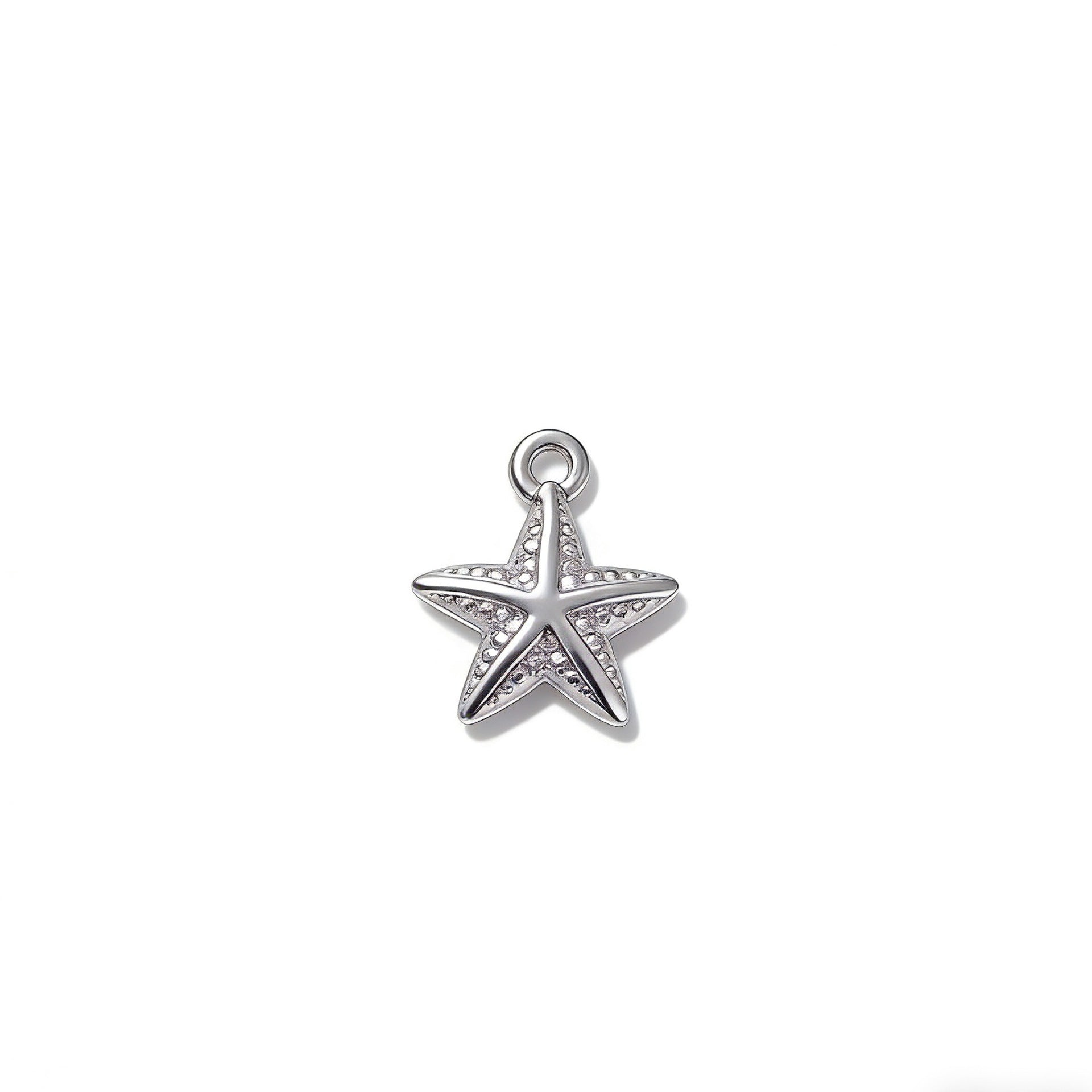 Ocean Pattern Pendant In Steel Color, Made Of Titanium Steel, Featuring A Cute Style, Perfect For Spring