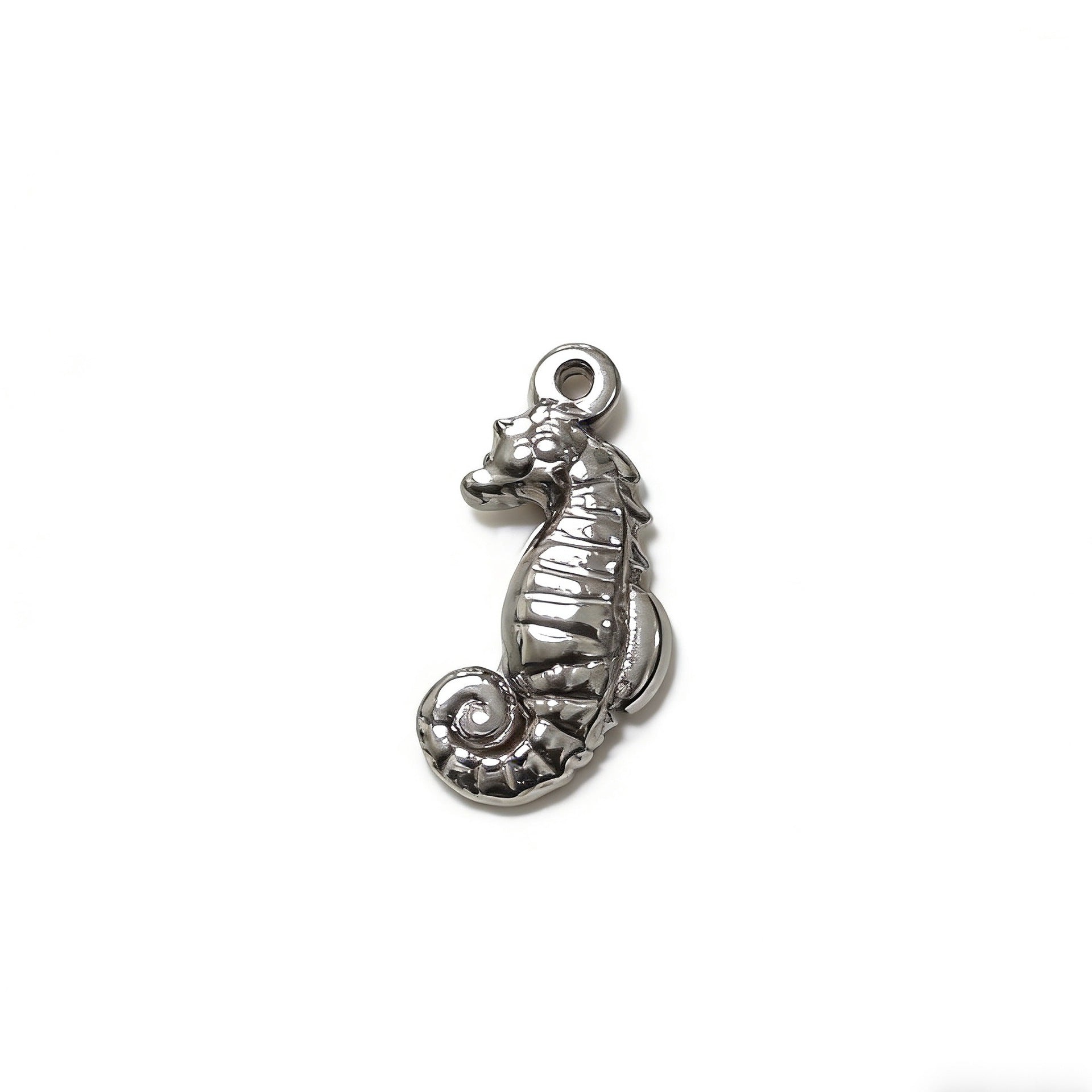 Ocean Pattern Pendant In Steel Color, Made Of Titanium Steel, Featuring A Cute Style, Perfect For Spring