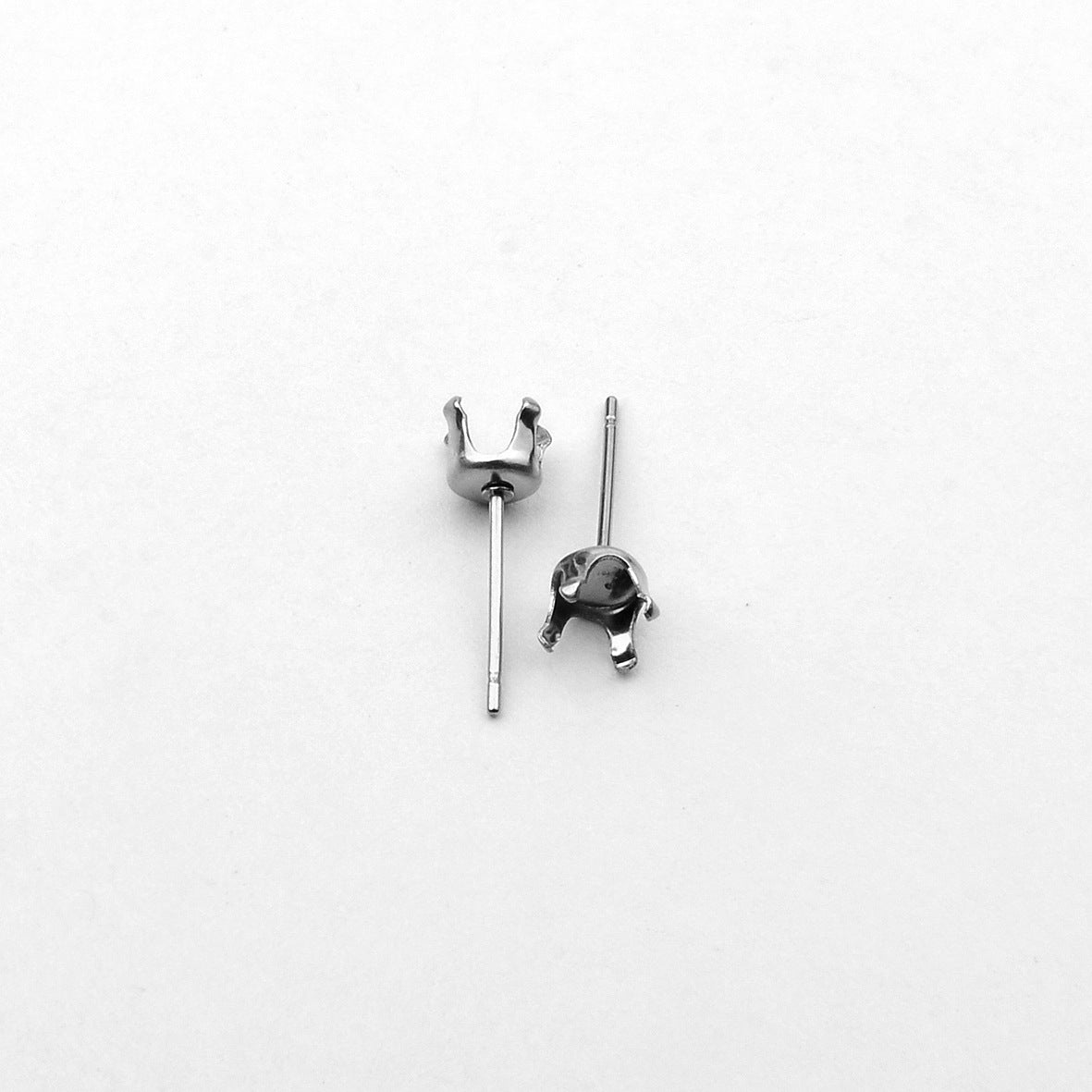 Circle Earring Findings With 3mm Diameter, 304 Stainless Steel, Electroplated Finish, Featuring Zircon Inlay