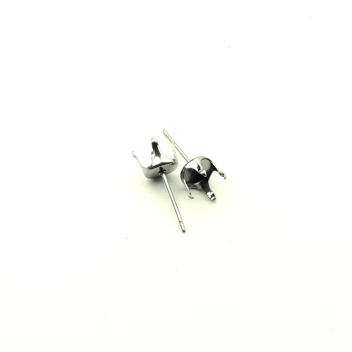 Circle Earring Findings With 3mm Diameter, 304 Stainless Steel, Electroplated Finish, Featuring Zircon Inlay