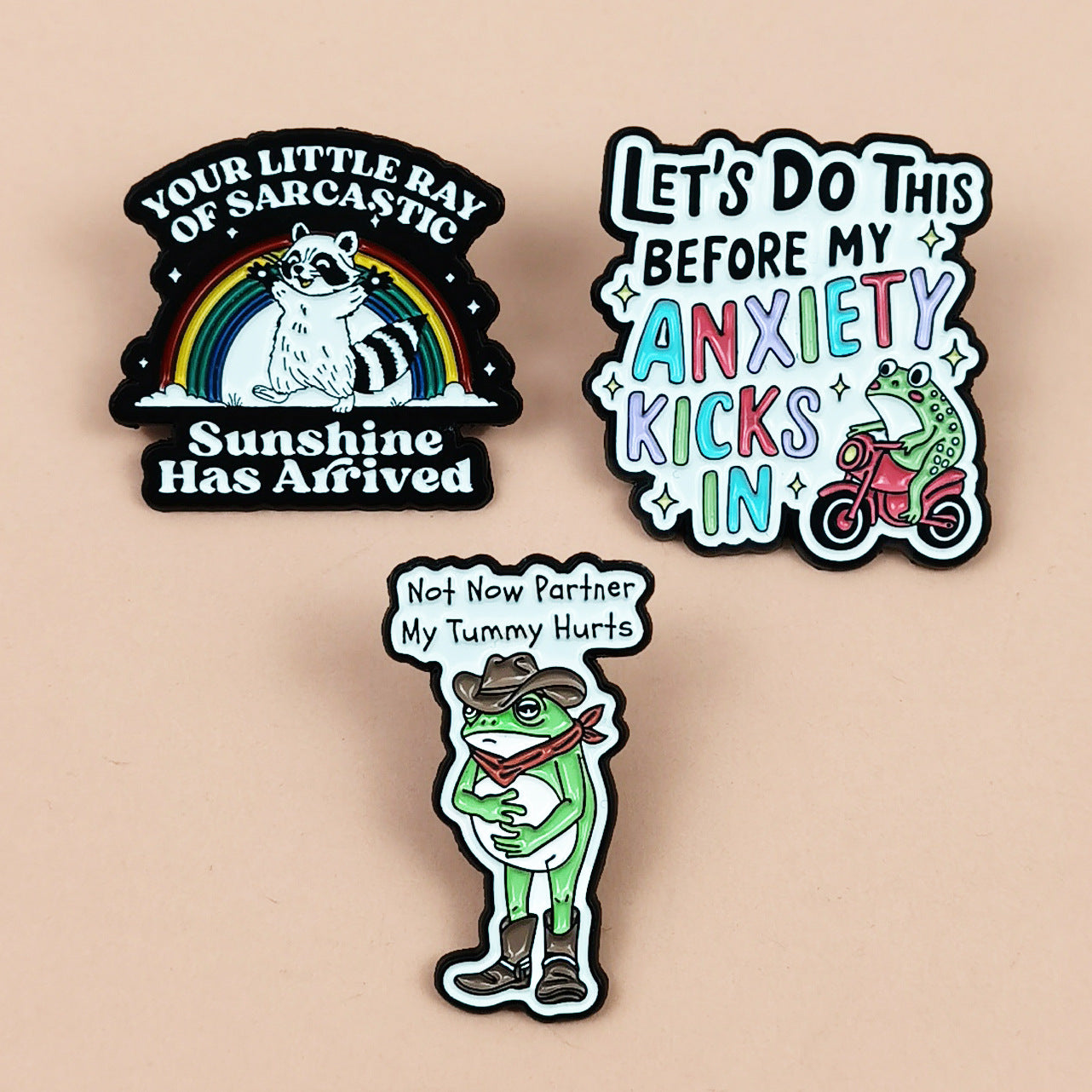 Frog Pin Made Of Zinc Alloy Featuring Enamel Craft