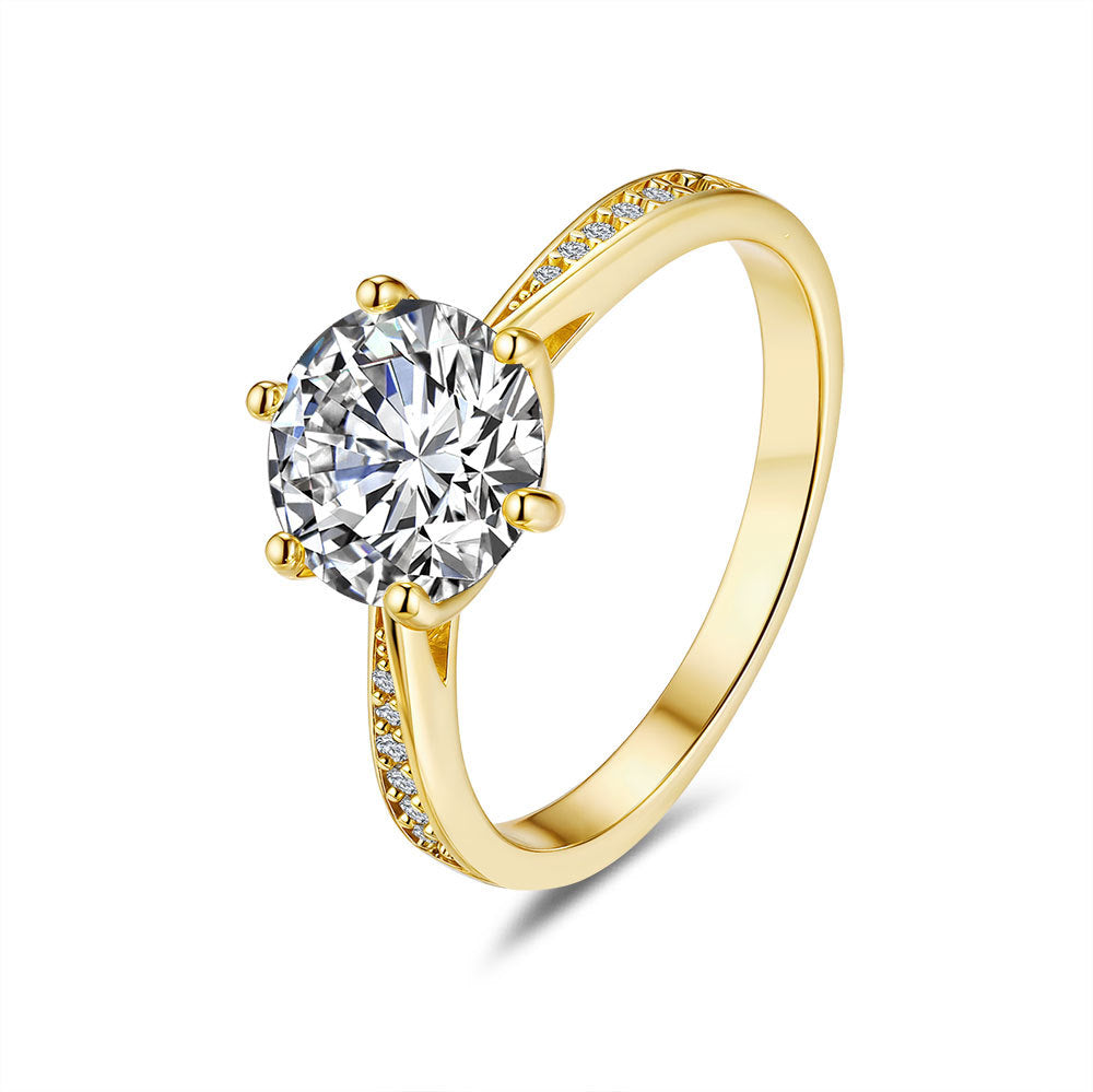 New Style Crown Ring For Women In 925 Sterling Silver With Moissanite Featuring Claw Setting