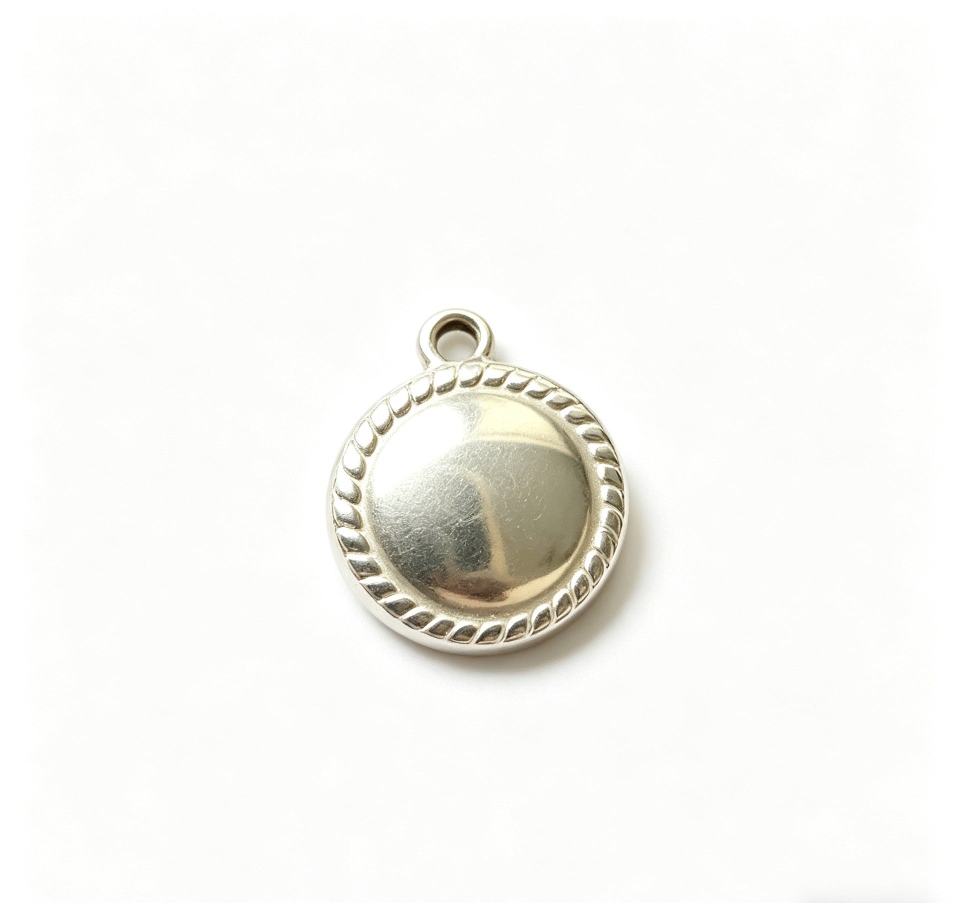 Ocean Pattern Pendant In Steel Color, Made Of Titanium Steel Featuring Marine Style Design
