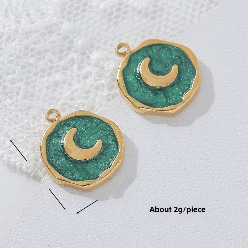 Heart Shape Pendant Made Of Titanium Steel Featuring Electroplated 18K Real Gold Plating In A Cute Style