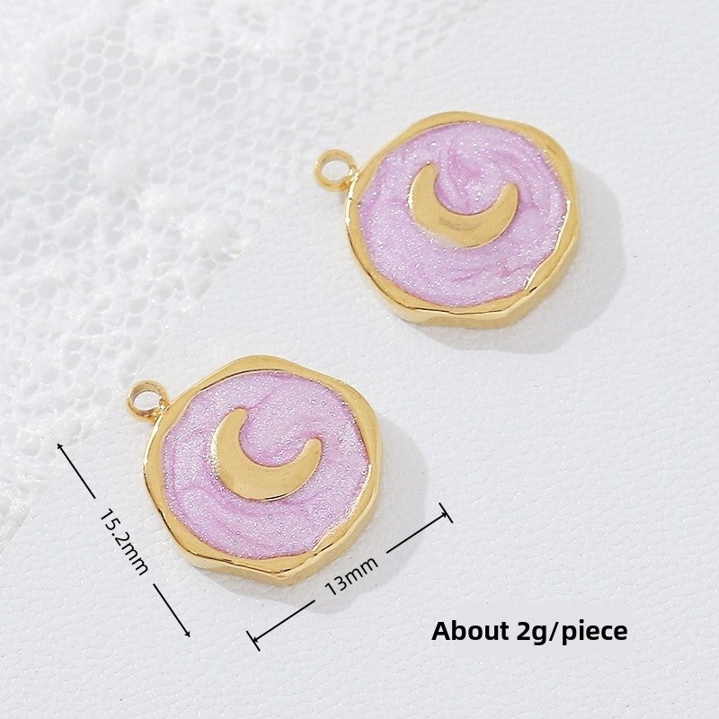 Heart Shape Pendant Made Of Titanium Steel Featuring Electroplated 18K Real Gold Plating In A Cute Style