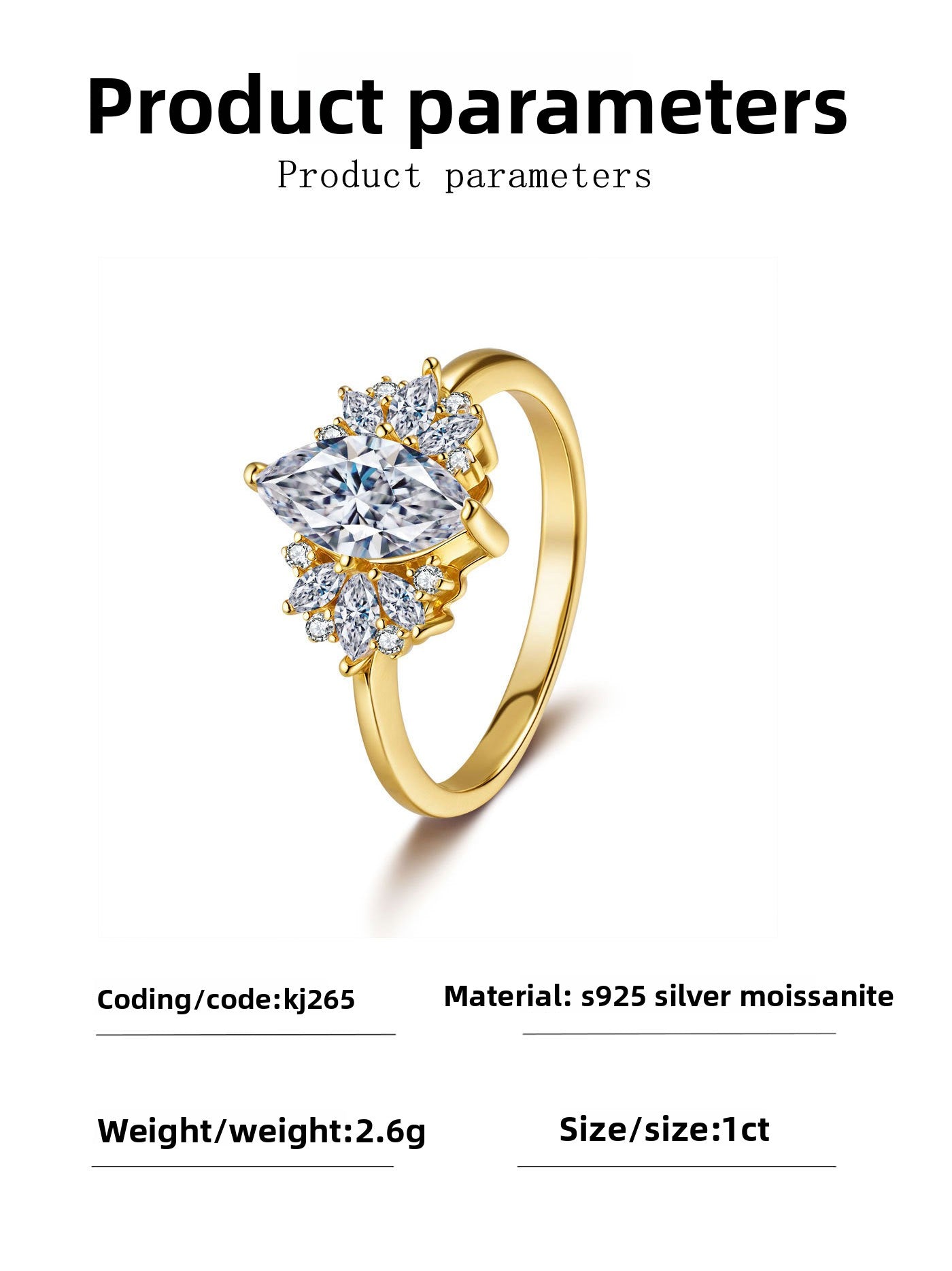 New Style Rhombus Ring For Women In 925 Sterling Silver Featuring Moissanite Inlay, Perfect For Summer