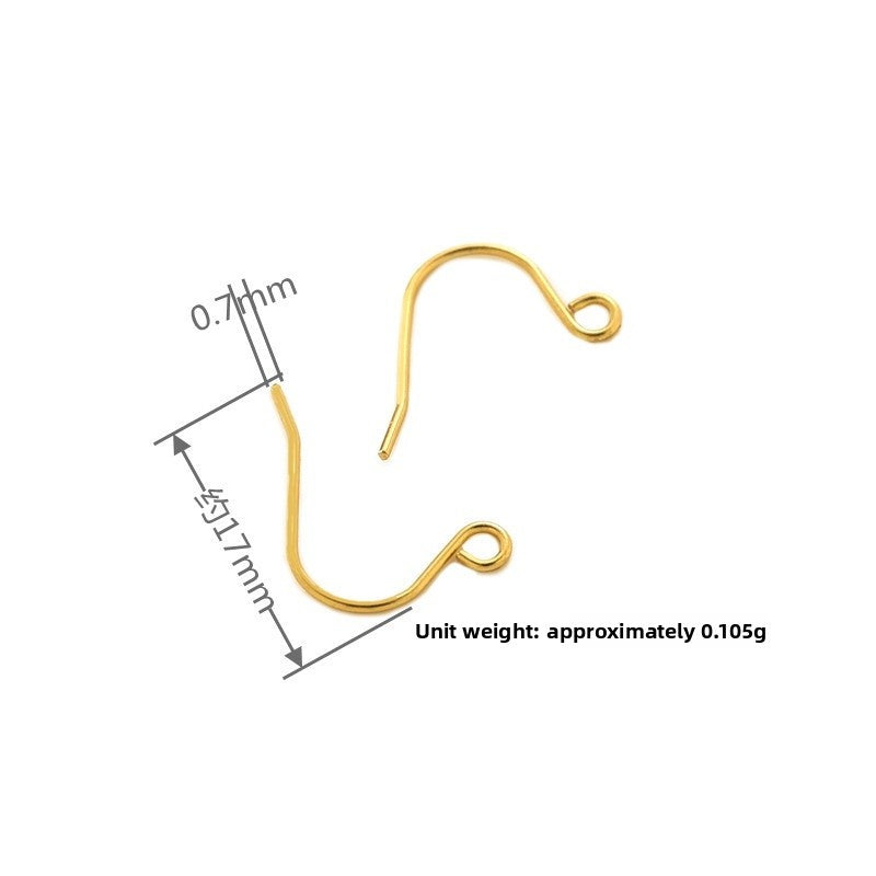 Handmade U Shape Ear Hook In Gold With 316 Stainless Steel For Women, Simple Style