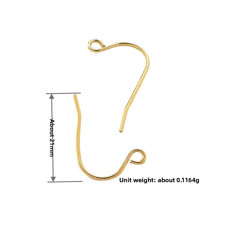 Handmade U Shape Ear Hook In Gold With 316 Stainless Steel For Women, Simple Style