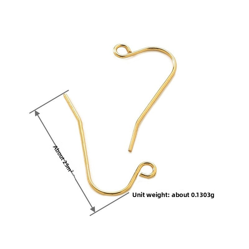 Handmade U Shape Ear Hook In Gold With 316 Stainless Steel For Women, Simple Style