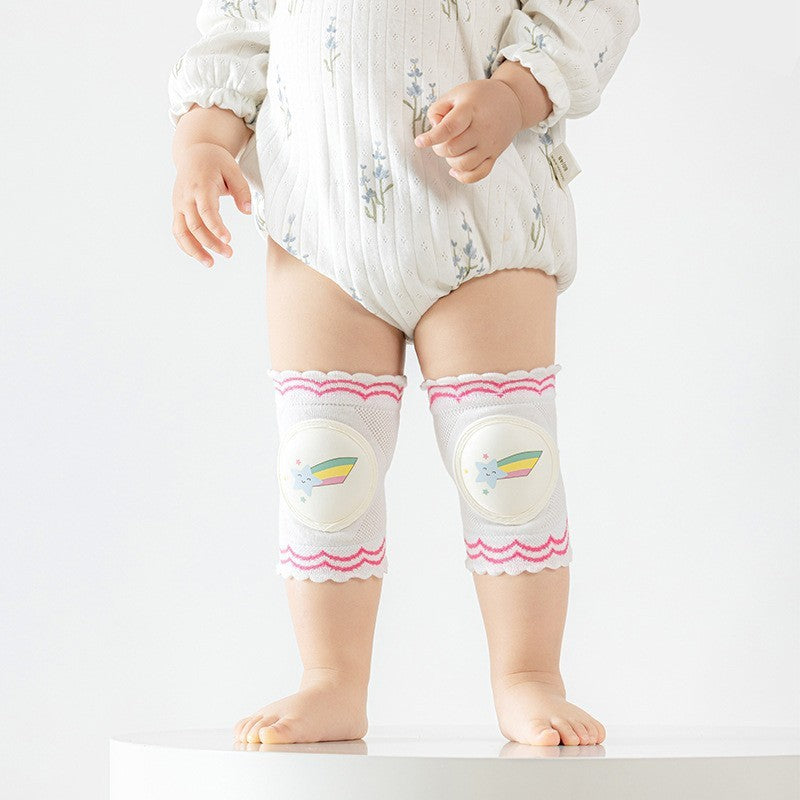 Fashion Baby Knee Pads With Animal Printing, 2 Pieces Cotton Knee Protectors For Kids