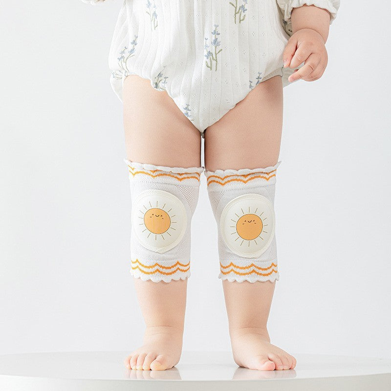 Fashion Baby Knee Pads With Animal Printing, 2 Pieces Cotton Knee Protectors For Kids