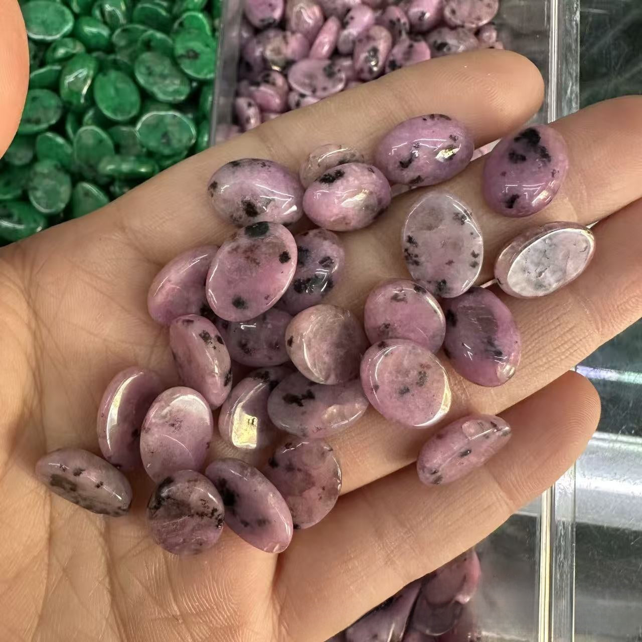 Natural Stone Jewelry Accessories Featuring Rose Quartz With Patch Inlay Craftsmanship