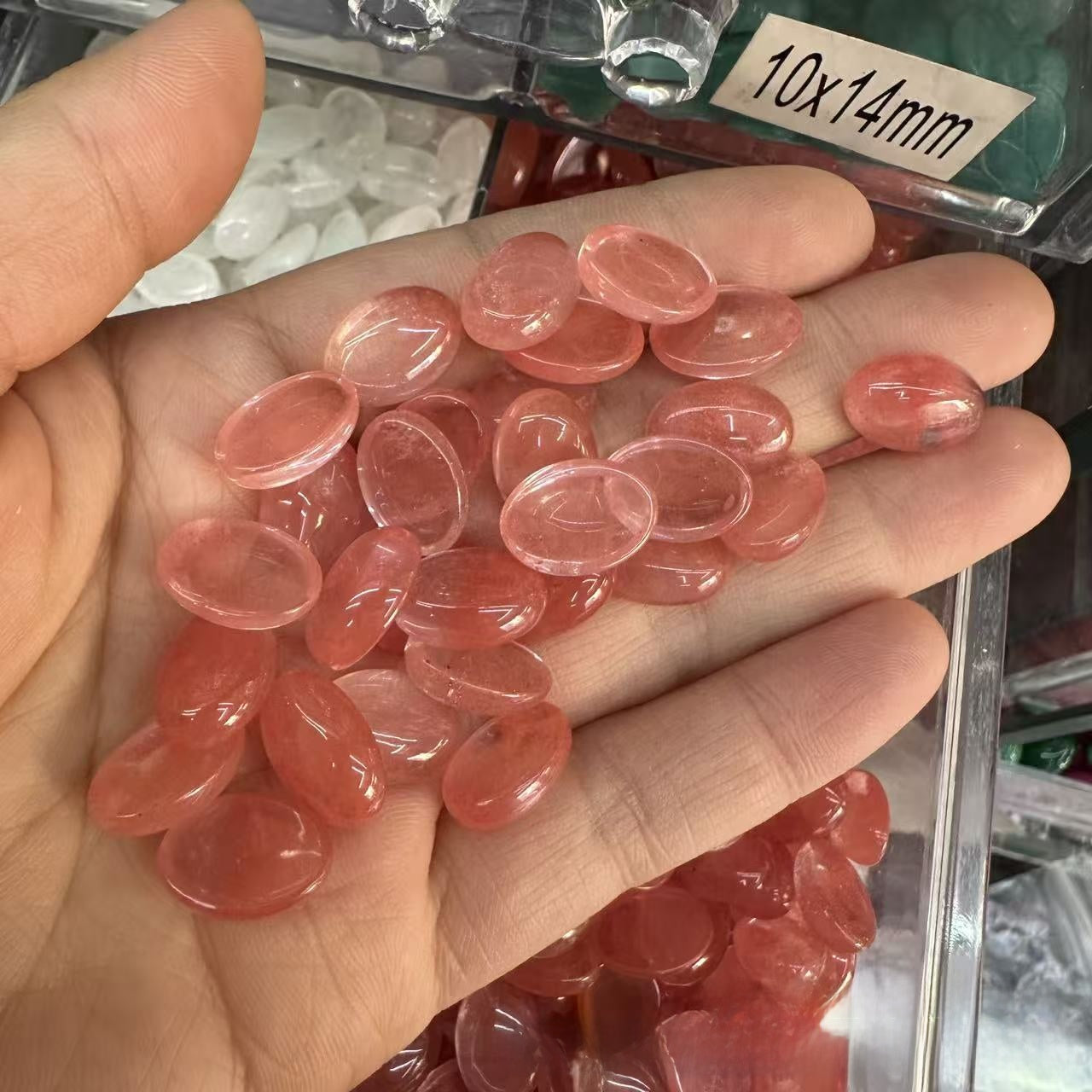Natural Stone Jewelry Accessories Featuring Rose Quartz With Patch Inlay Craftsmanship