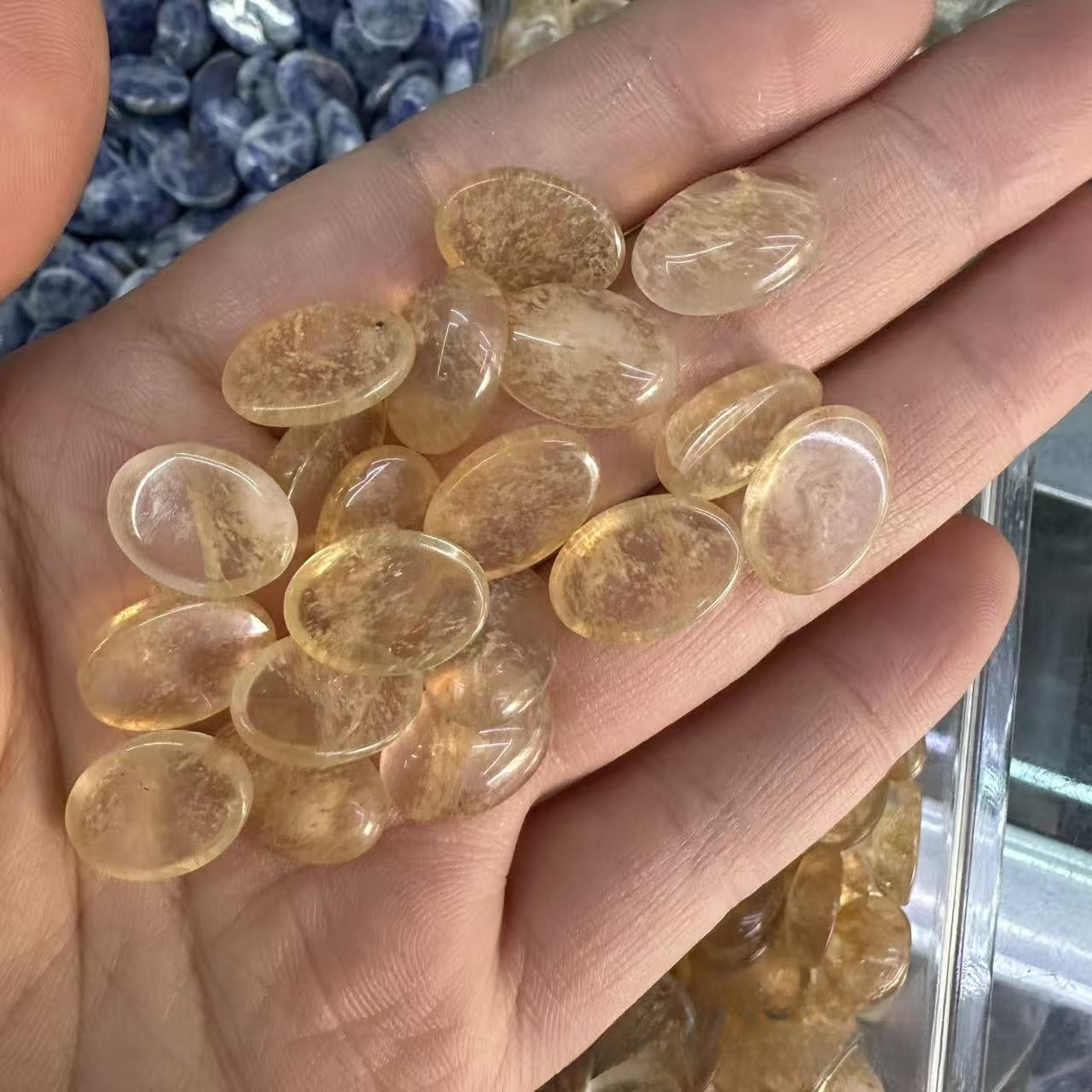 Natural Stone Jewelry Accessories Featuring Rose Quartz With Patch Inlay Craftsmanship