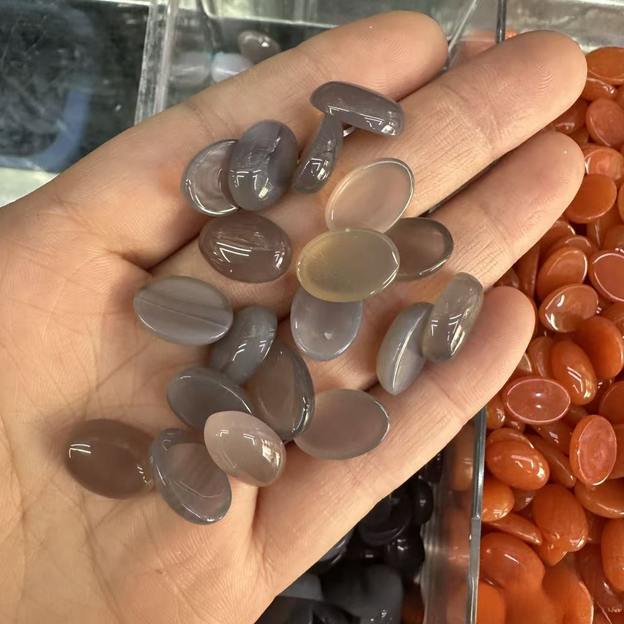 Natural Stone Jewelry Accessories Featuring Rose Quartz With Patch Inlay Craftsmanship