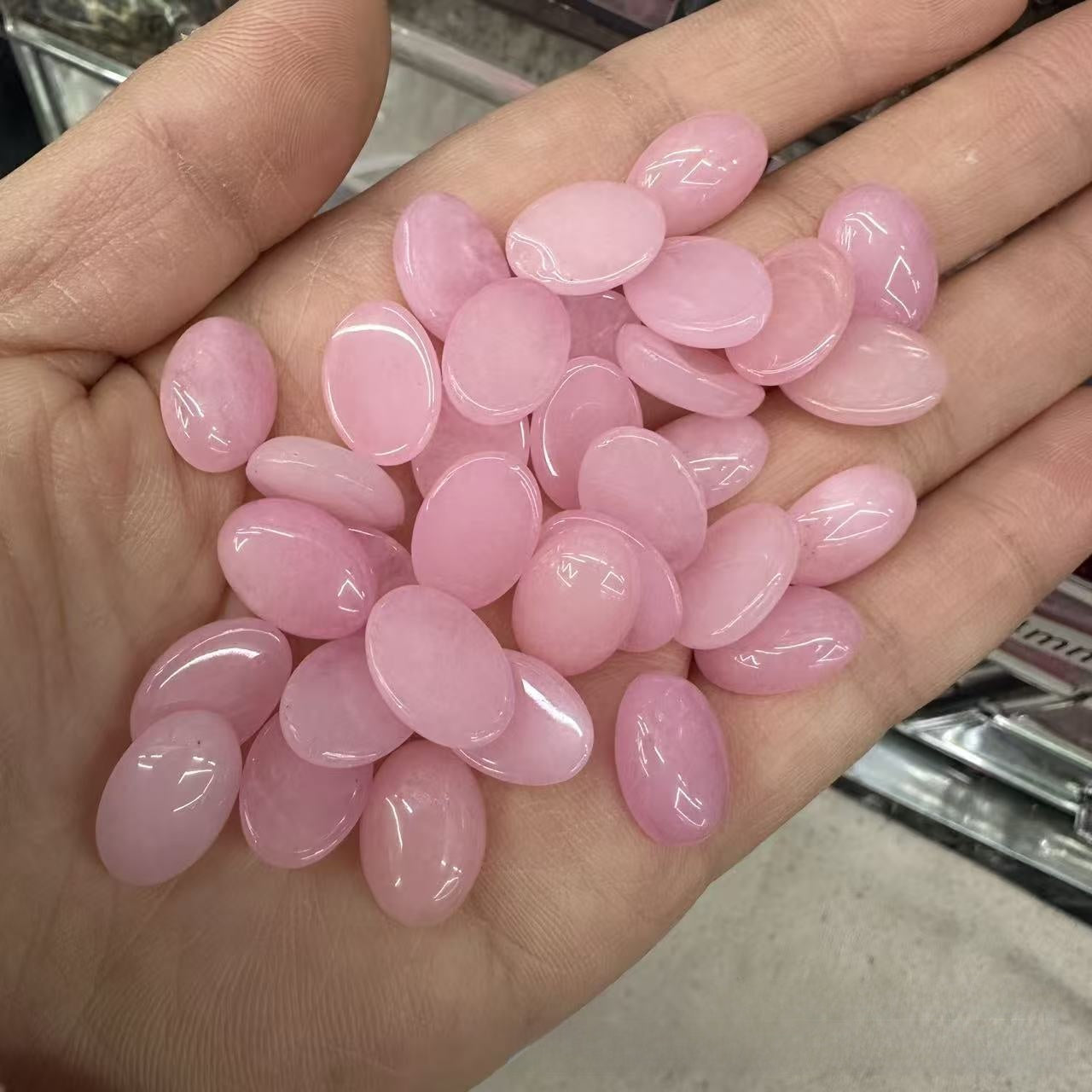 Natural Stone Jewelry Accessories Featuring Rose Quartz With Patch Inlay Craftsmanship