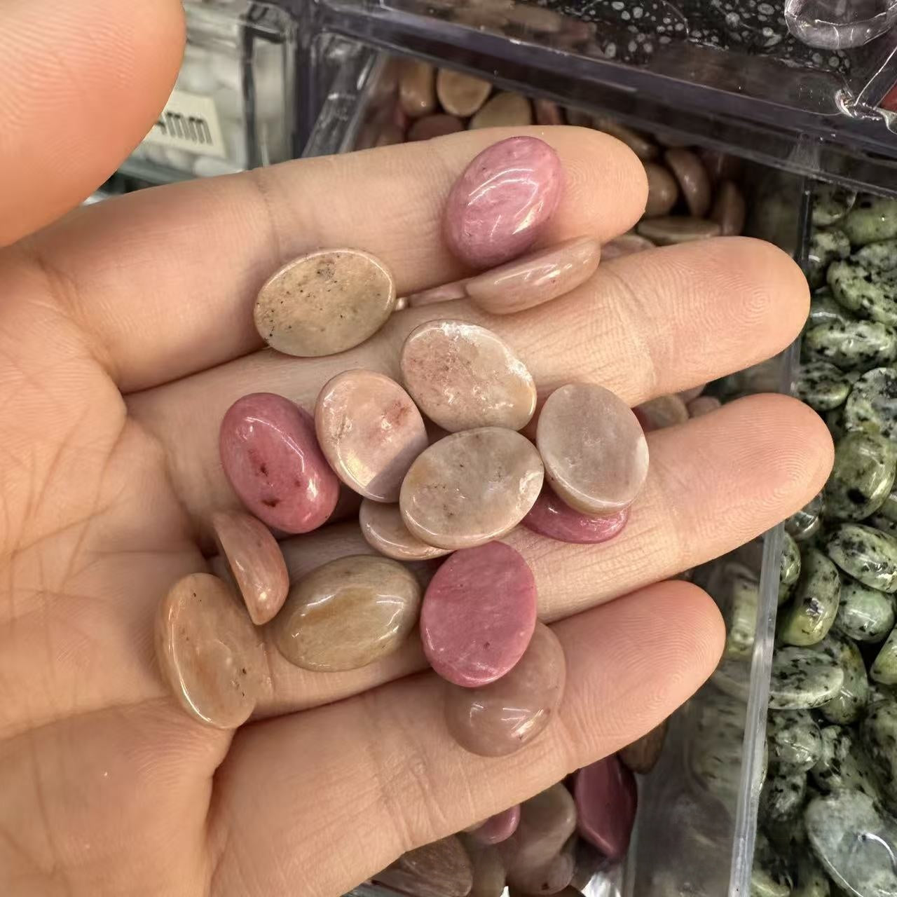 Natural Stone Jewelry Accessories Featuring Rose Quartz With Patch Inlay Craftsmanship